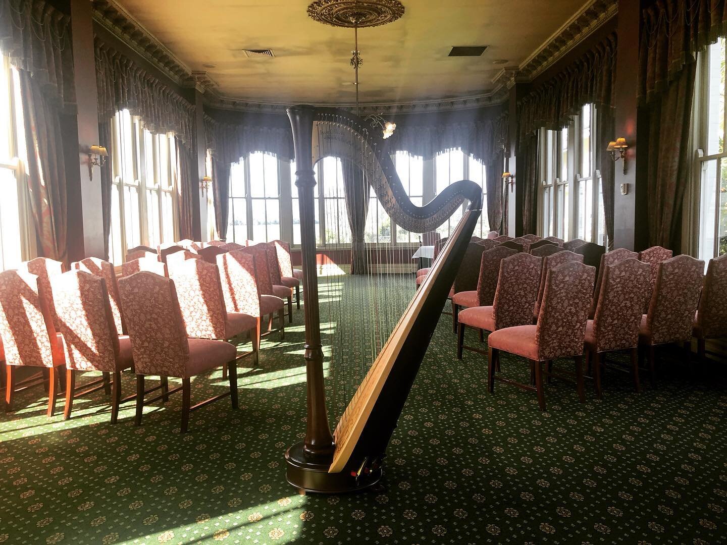 Harp &amp; cello for Tim &amp; Rachelle&rsquo;s wedding at the stunning heritage Chateau Yering. I had the pleasure of working with Tim when we were a part of a surprise wedding proposal. So much thought went into their song selections, it was a visi