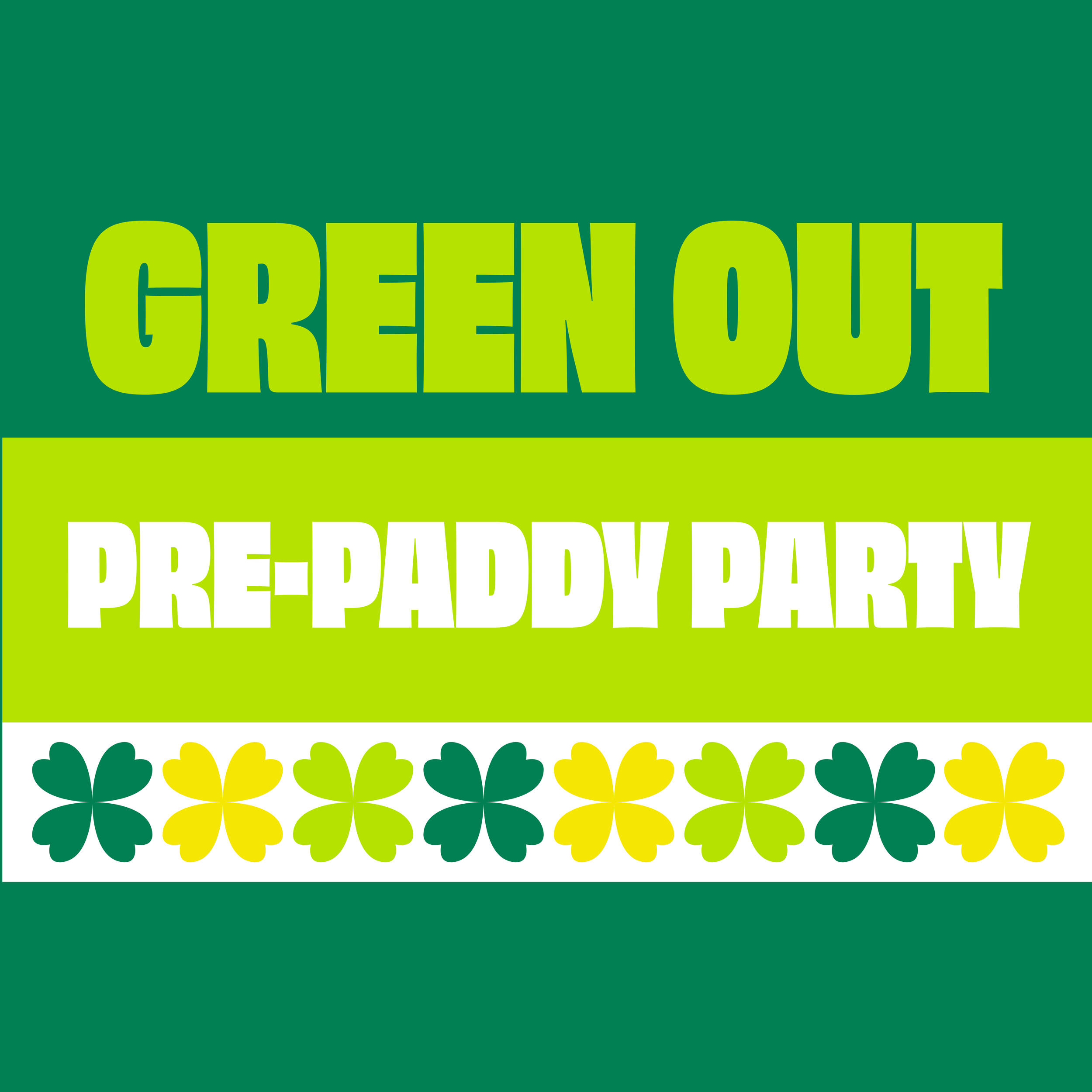 Green Out Pre-Paddy Party
