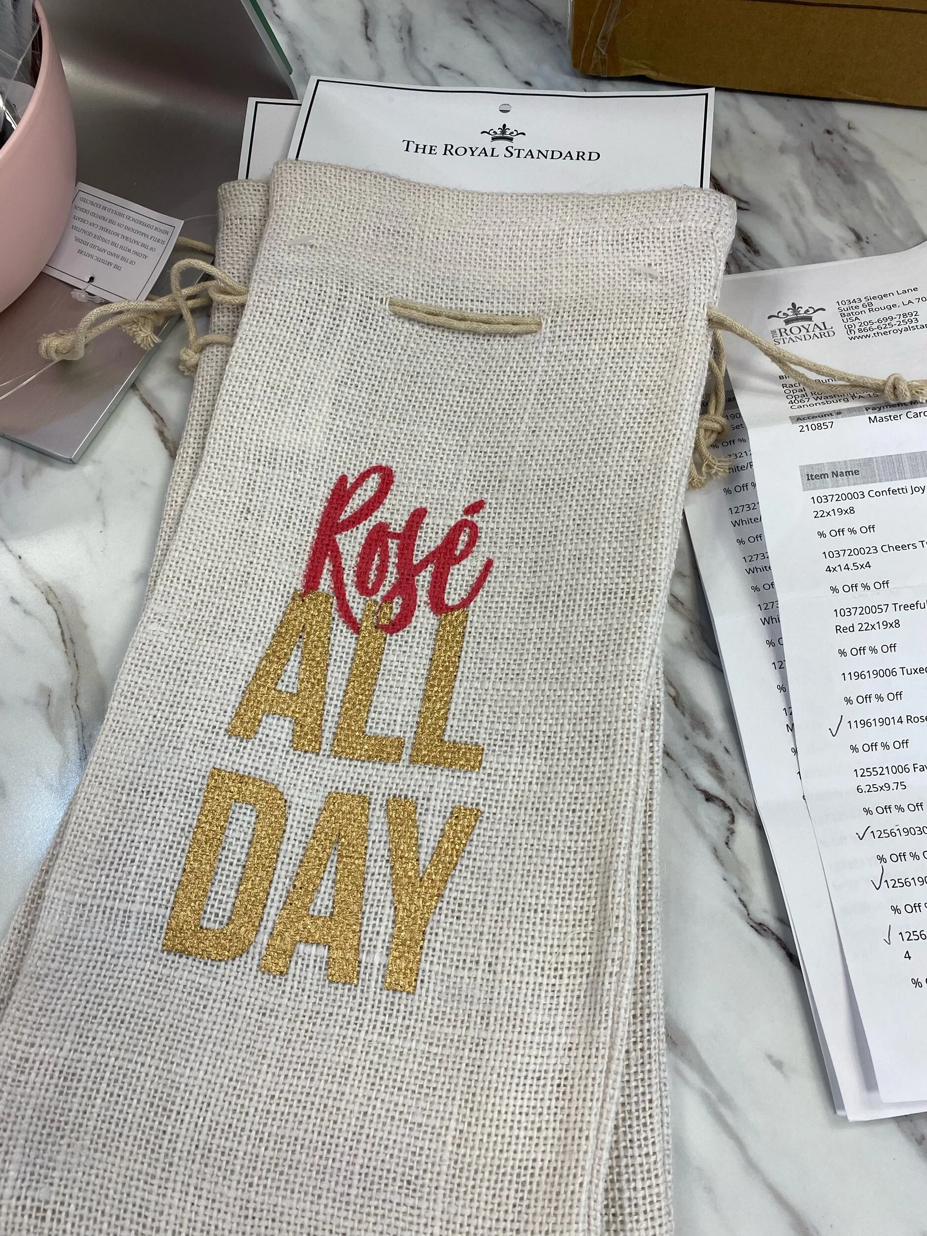 Rose' all Day Wine Bag