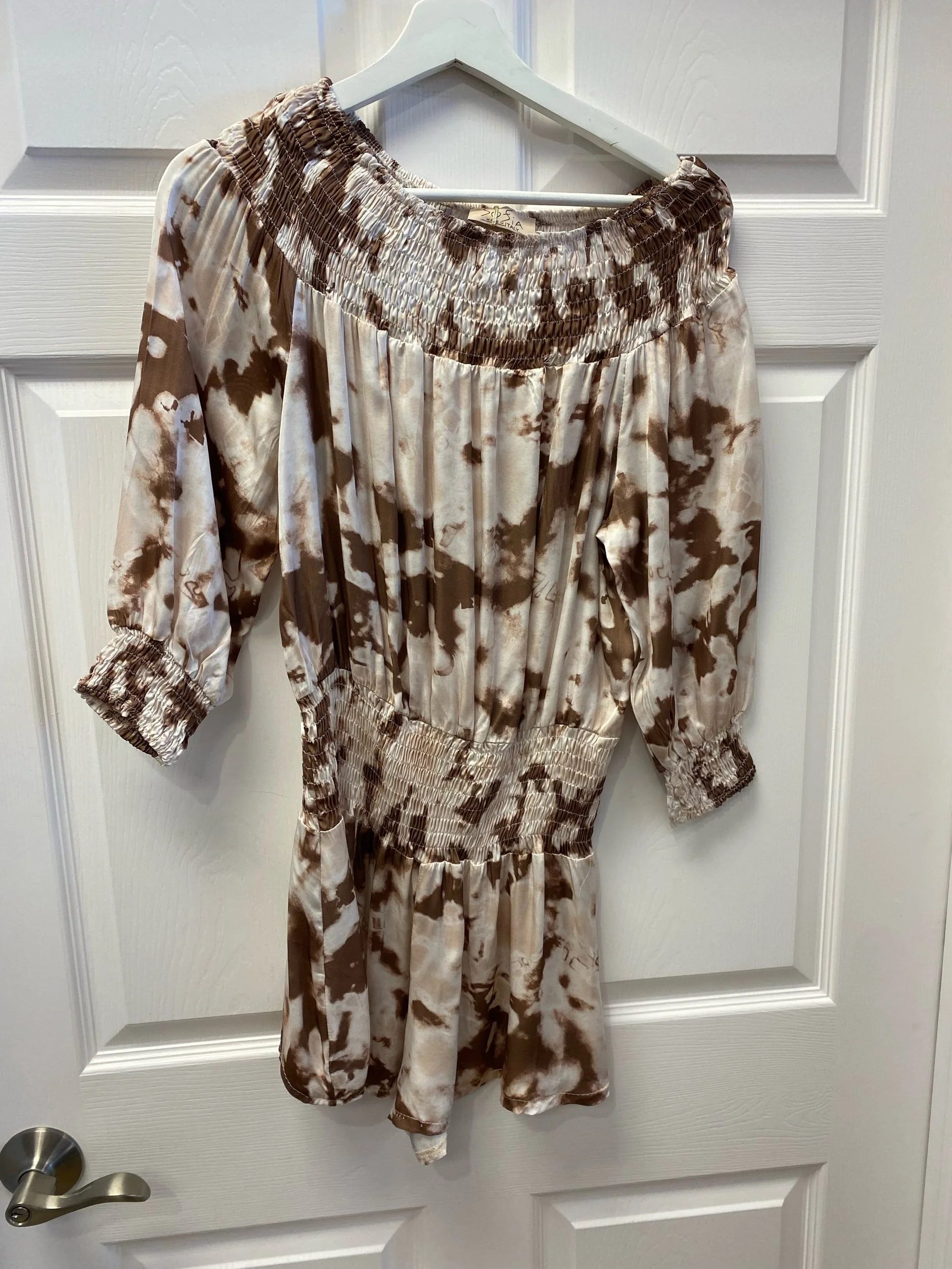 Silk tie-dye romper