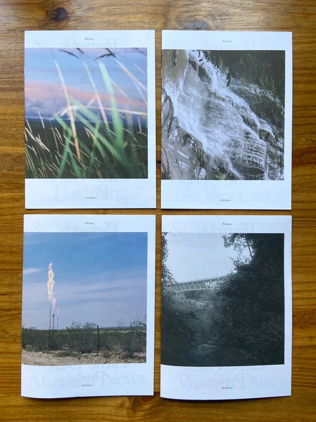 Pictures and Poems No. 1 - 4, Published between 2021 and 2026. 