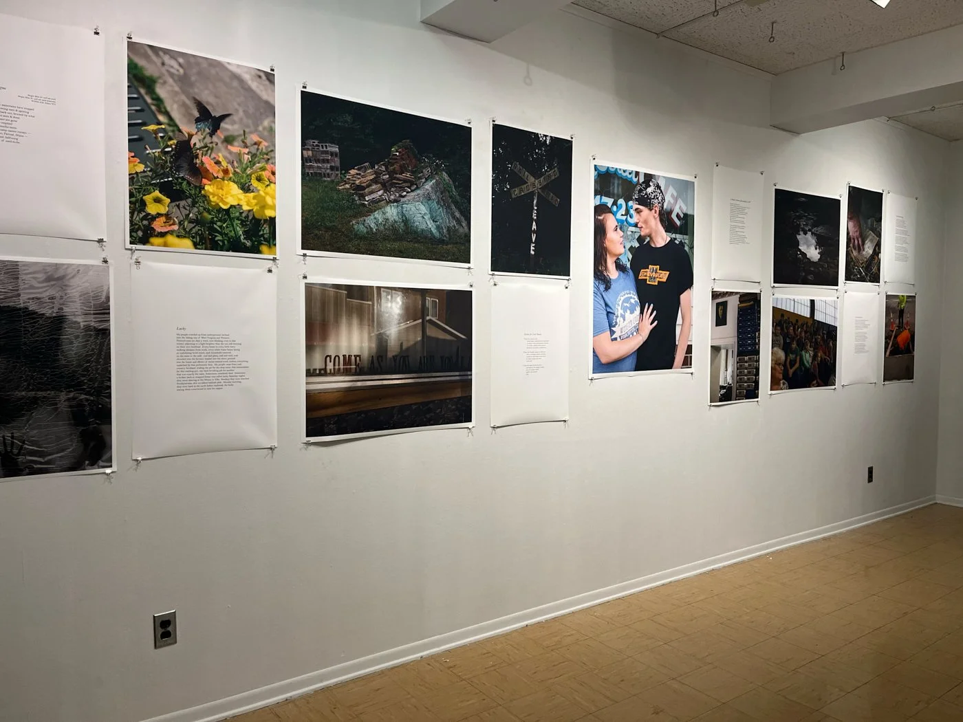 Installation of Pictures & Poems, No. 1: Half-Sung with Doug Van Gundy, Sleeth Gallery at West Virginia Wesleyan College, Buckhannon, West Virginia.  March 2023.