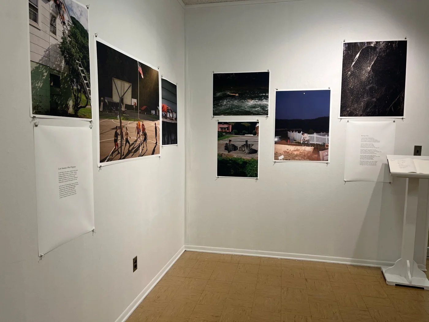 Installation of Pictures & Poems, No. 1: Half-Sung with Doug Van Gundy, Sleeth Gallery at West Virginia Wesleyan College, Buckhannon, West Virginia.  March 2023.