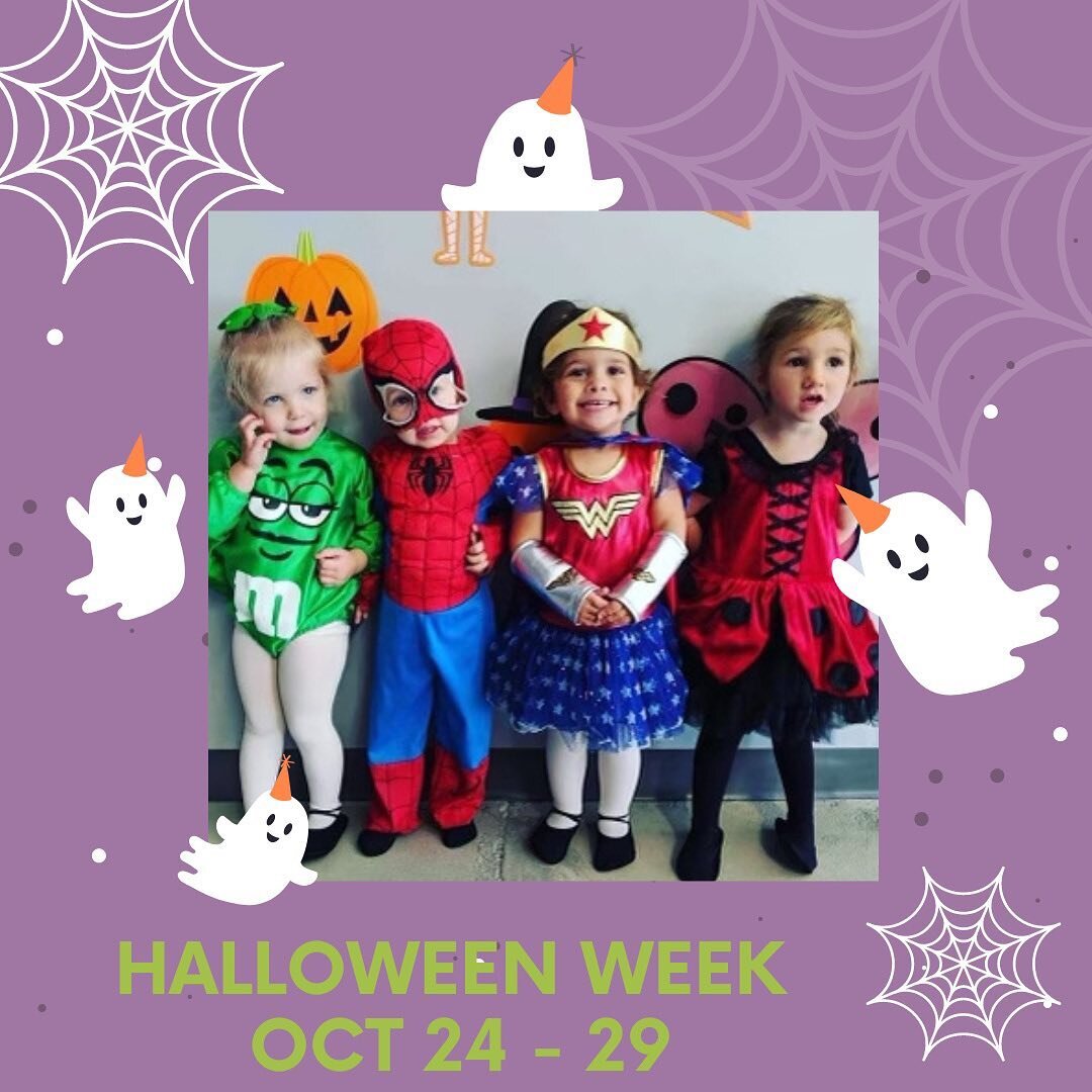 It&rsquo;s Halloween Dress Up Week from October 24th-29th and we can&rsquo;t wait to see our dancers in their spooktacular costumes!!!!👻🎃💀
🎃
This is such a fun week of dress up, imagination and games so please be sure your costumes are dance frie