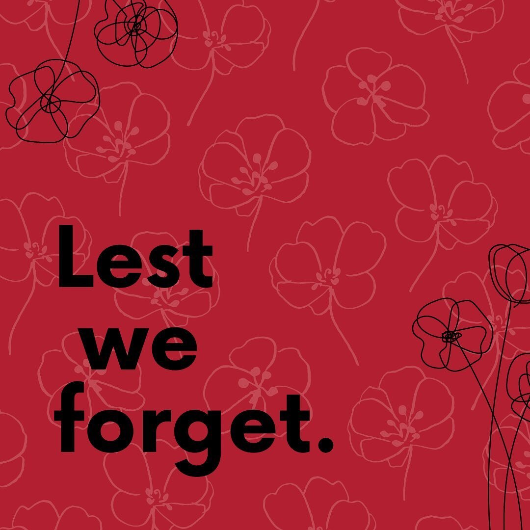 ~Lest we forget~ 

Today we take a moment to pause, to remember, to show gratitude and to honour all of those who sacrificed so much.

#remembranceday #lestweforget #weremember #werememberthem