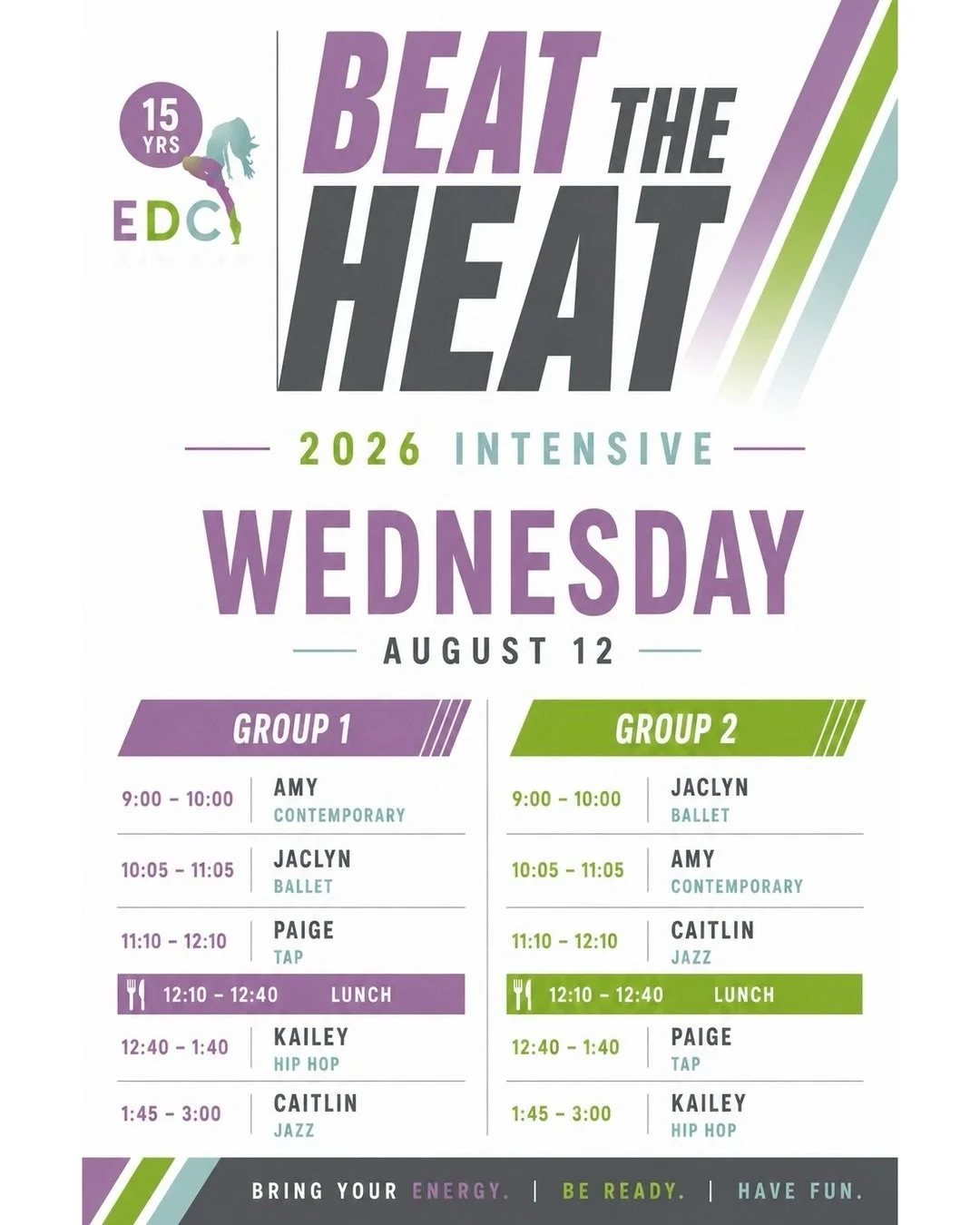 BTH INTENSIVE AND BTH PART TIME INTENSIVE ~ DAY 3!!!💜✨

As we head into Day 3 we continue to welcome more outstanding teachers, movers, educators and creators! Join us on Wednesday for the day or even a class!

@amywysockimovement 
@caitjmeyer 
@jac