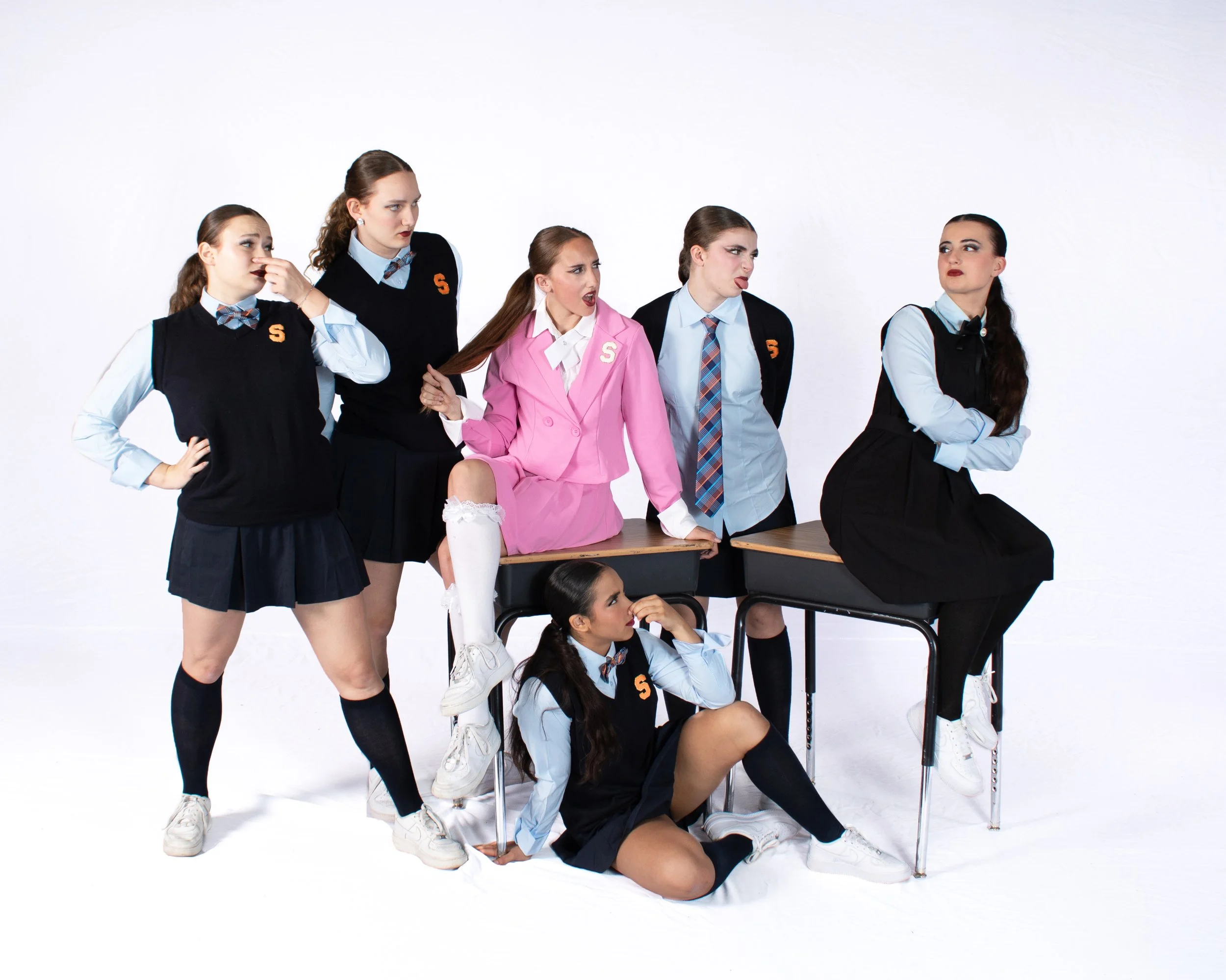 Senior Company dancers in a contemporary group pose