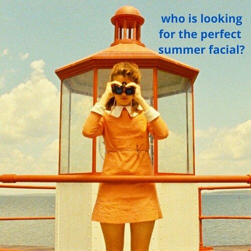 We have the perfect summer facial for you 🌞🌞🌞

 &gt;Electric Summer Facial&lt; 

Microcurrent with LED and a light chemical peel or enzyme. 

Benefits: left away dead skin - tone, tighten &amp; stimulate - improve facial contour - enhance collagen