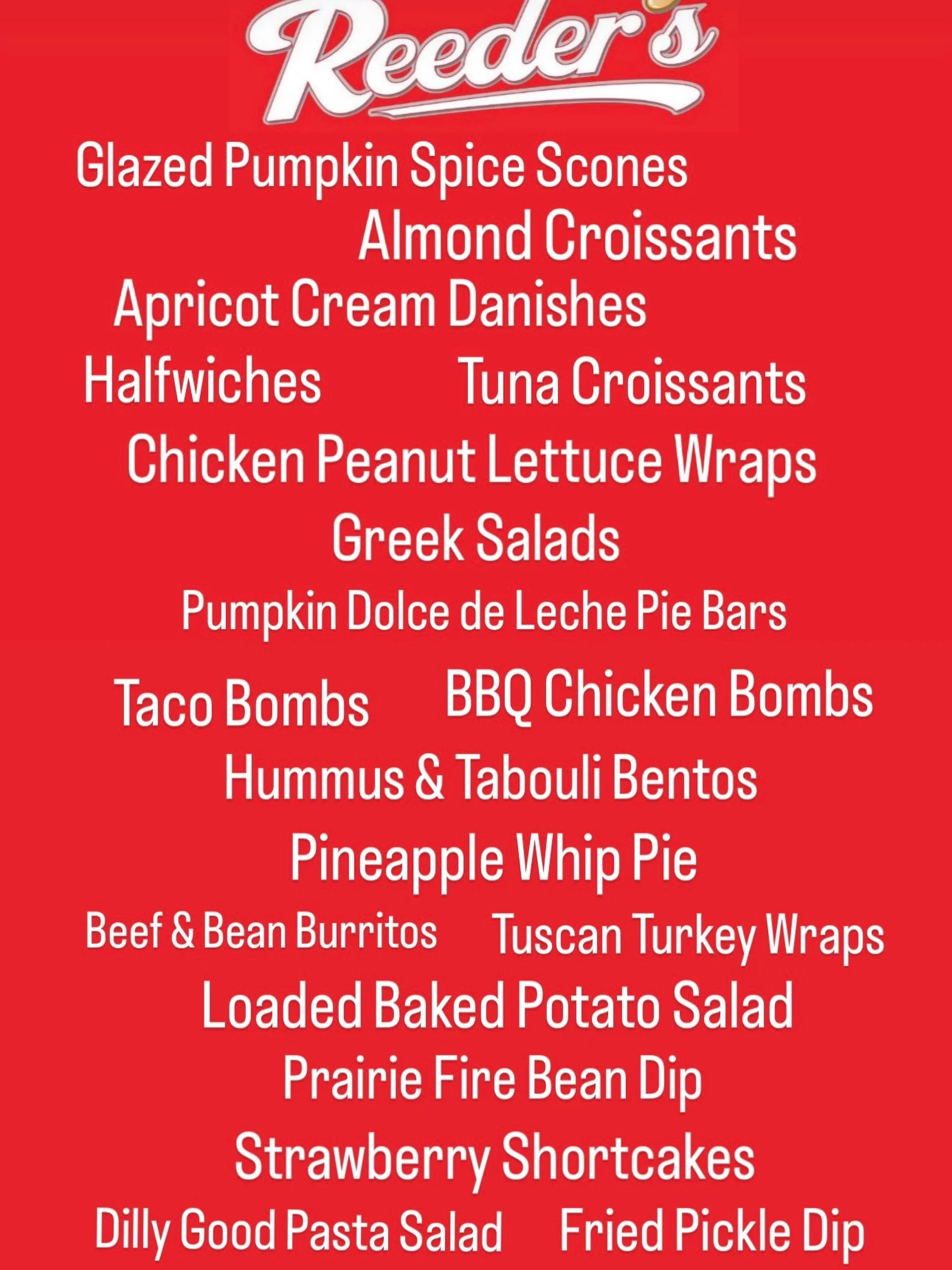 Wow! Just look at Friday&rsquo;s Menu &mdash; at Reeder&rsquo;s Tulsa! ⭐️ 

#tulsafood #gasstationfood #friyay #tulsatime #reederstulsa