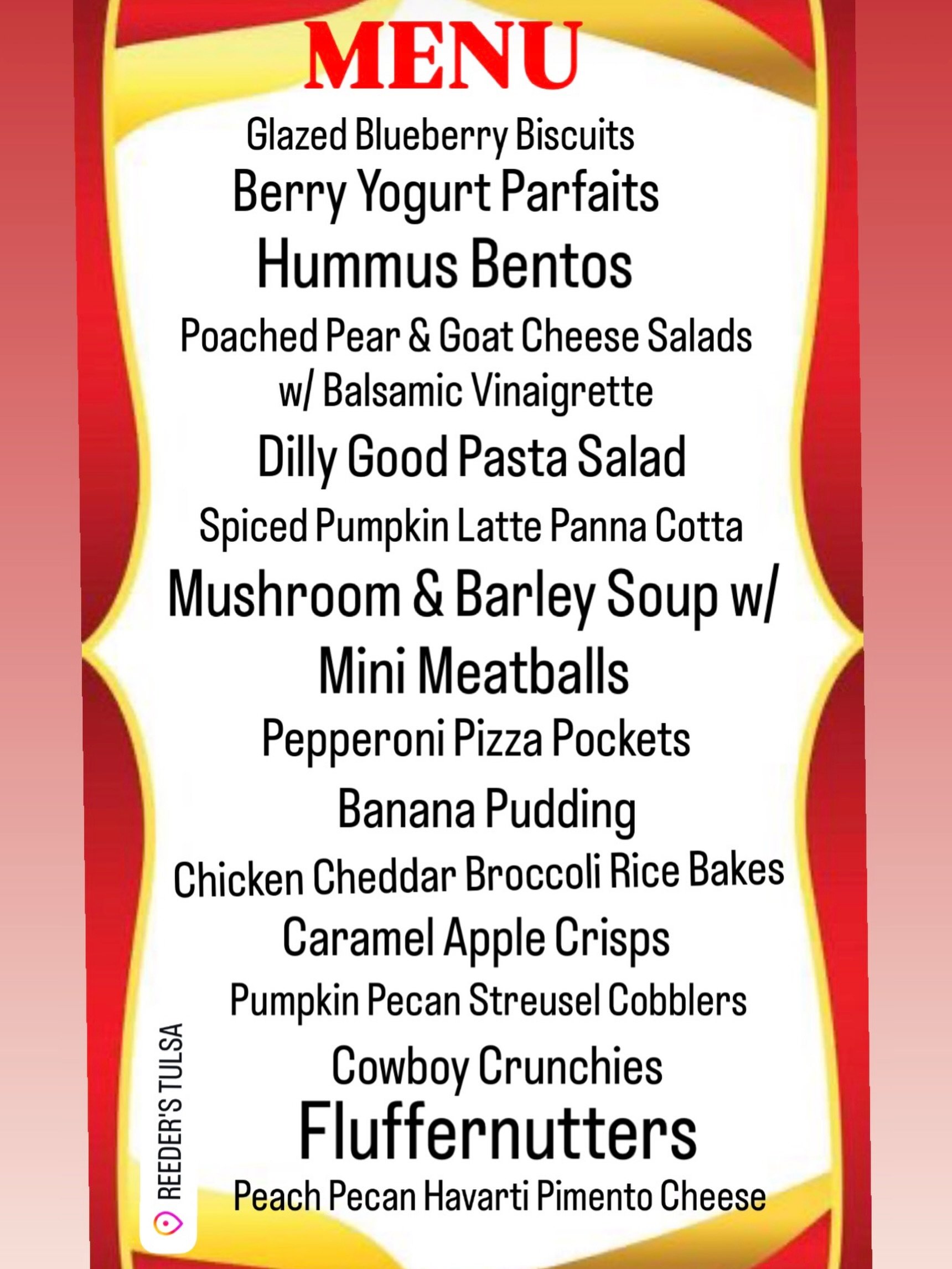 Lots of goodies and more today at your local filling station! #reederstulsa ❤️ #goodfood #tulsapeople #tulsasmallbusiness #local