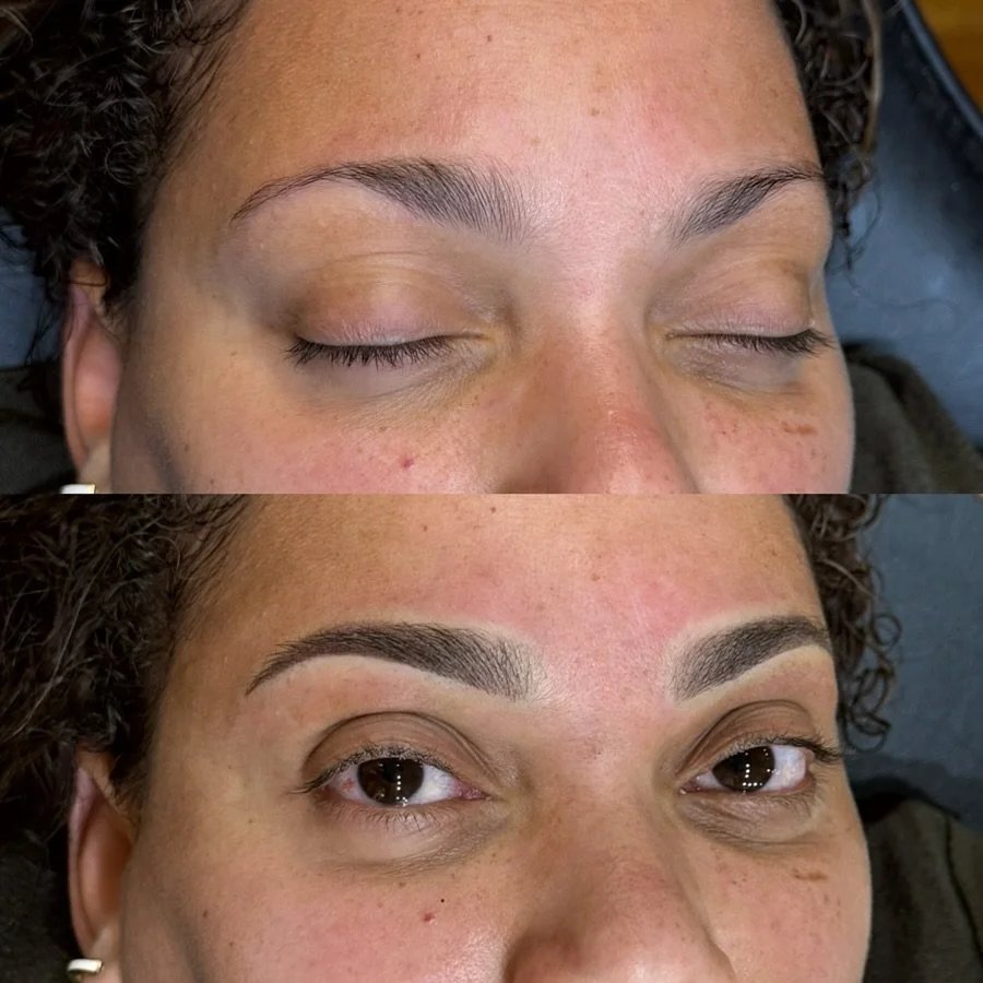 SHAPE ✅

Products used:
&bull; @lipigmentsglobal @girlzinkstudio Pigments in &ldquo;Ebony brown&rdquo; + &ldquo;Navajo brown&rdquo;
&bull; Ultra Duration throughout the service - this also creates the white halo around the brows for photos ⚪️

You ca