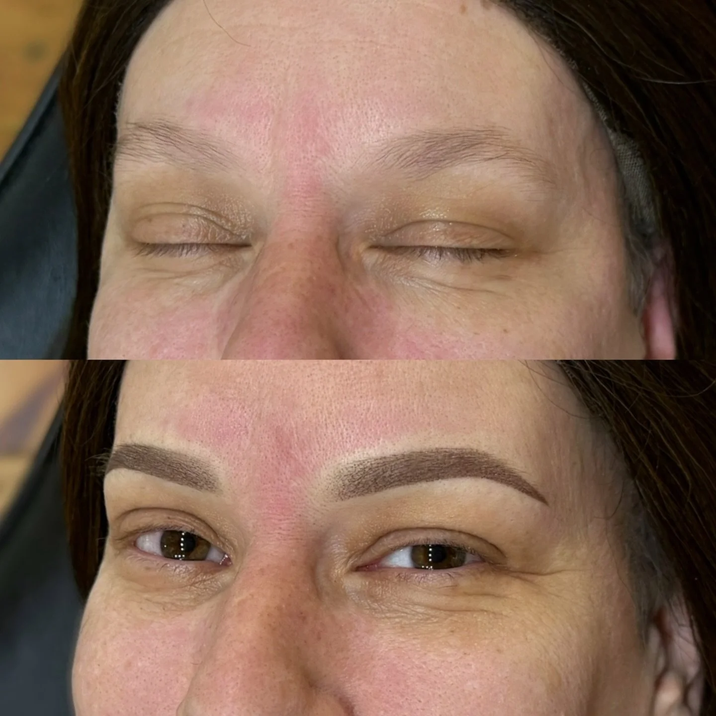 Shape and definition 🤎

Her brows will heal about 50% lighter leaving a beautiful wash of color behind her brow hair and a crisp clean bottom line/tail. Love love love. Thank you for your trust in me!

Products used:
&bull; @lipigmentsglobal @girlzi