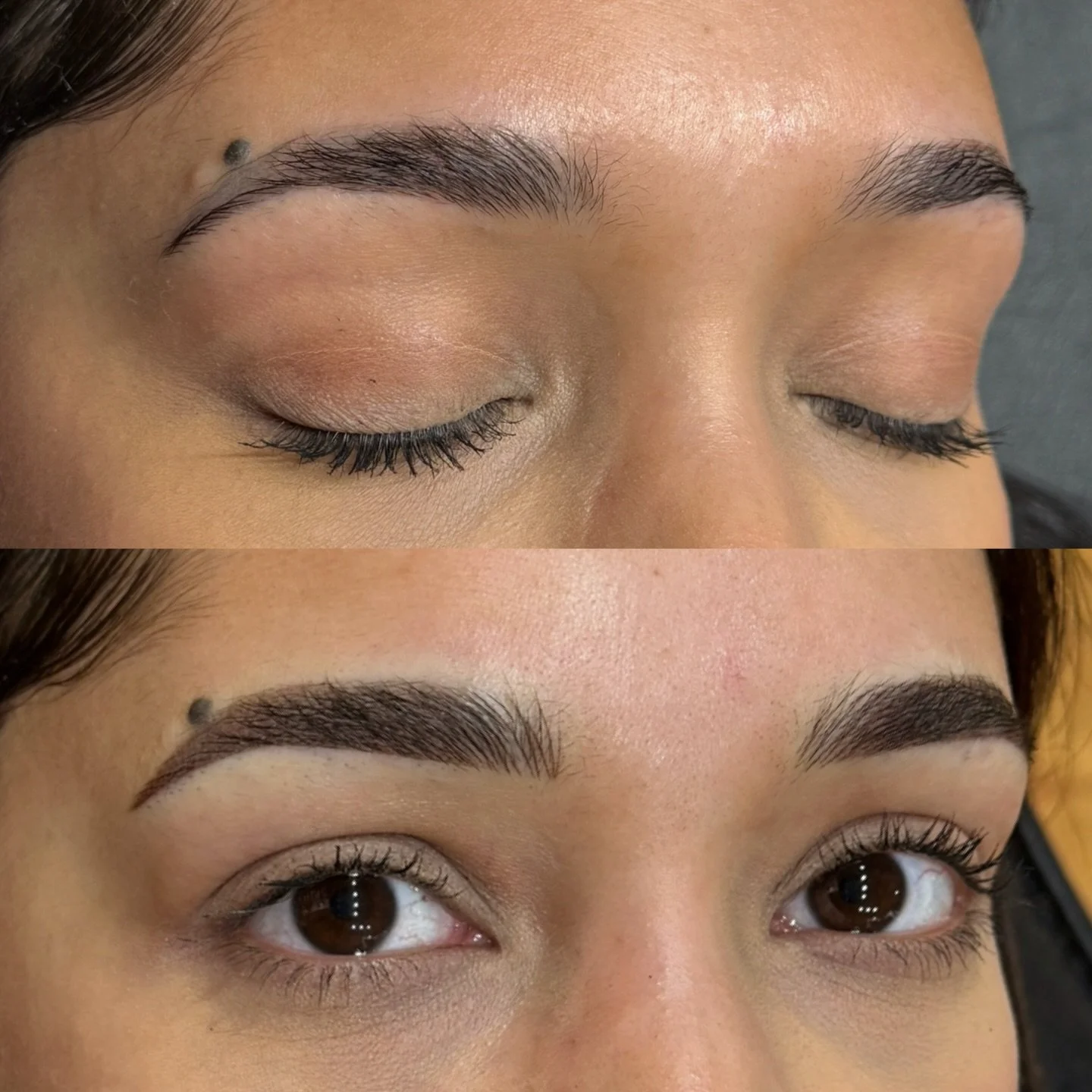 Brow edit: color correct, crisp up the edges, add fluffy hair strokes ✅

⭐️ Previous work was not completed by me. 

Products used:
&bull; @lipigmentsglobal @girlzinkstudio Pigments in &ldquo;Navajo Brown&rdquo; + &ldquo;Ebony brown&rdquo; + &ldquo;U