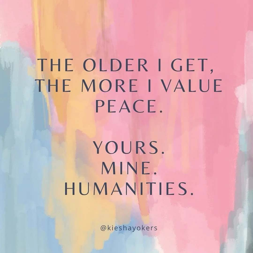 Peace has never felt more important.

Breathe in: Peace is a fundamental human right
Breathe out: Peace begins with me.