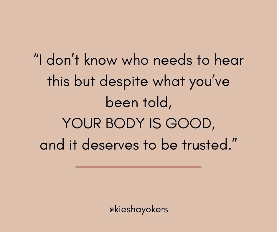 Embrace the wisdom of your body: a faithful guide always in service of survival. 

It&rsquo;s time to tune into your inner voice, rejecting any noise that deems your body unworthy. Trust in its innate goodness, it is tirelessly working for you. 🌟Com
