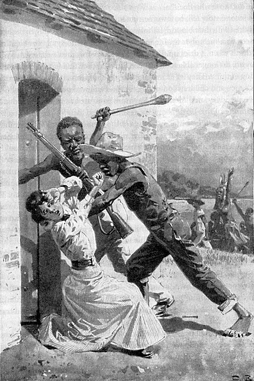 Media propaganda during colonial times showing German women as victims of the war. which was not proven to be correct.