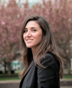 woman smiling long brown hair