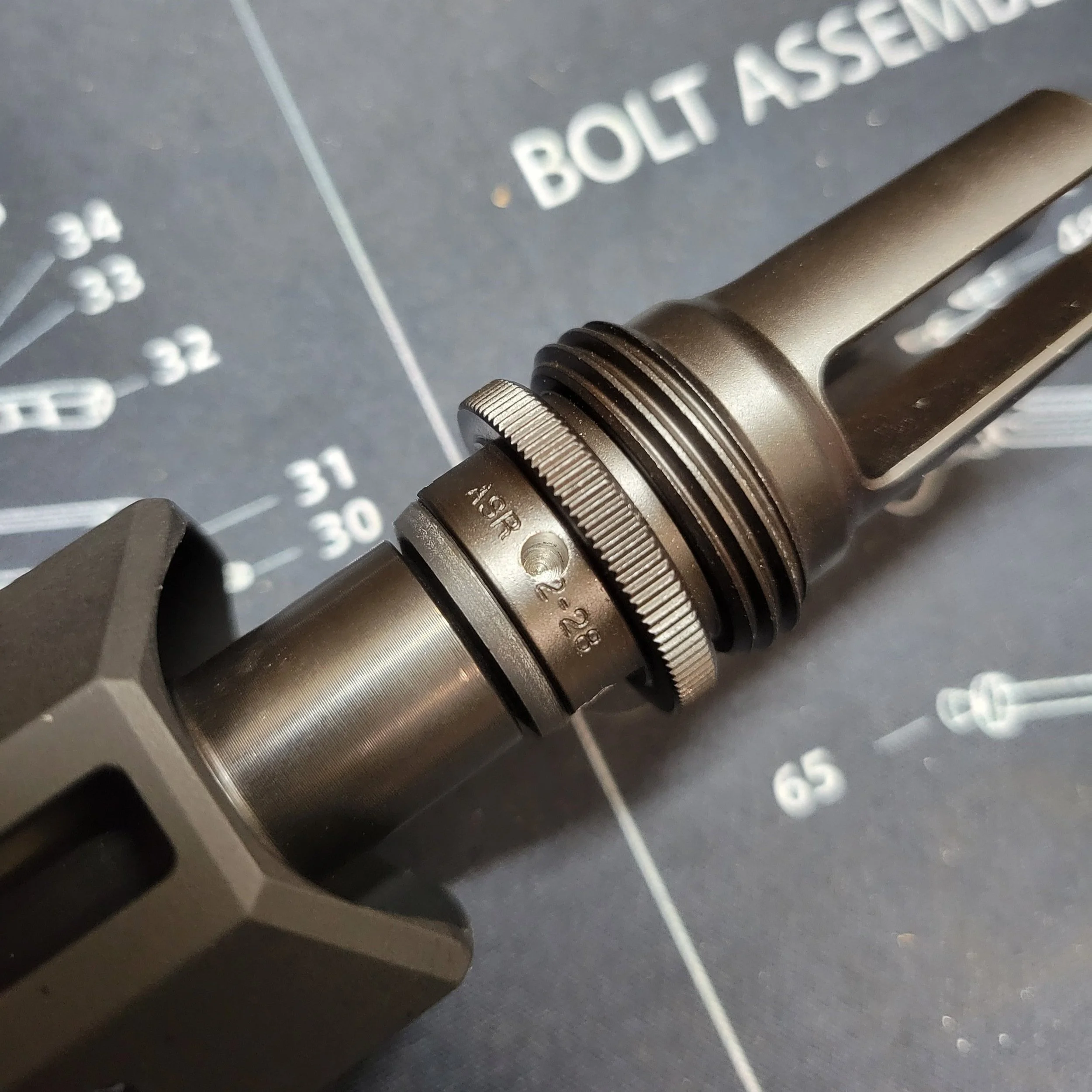 Ext. Flash Hider Pin & Weld — Koch Arms