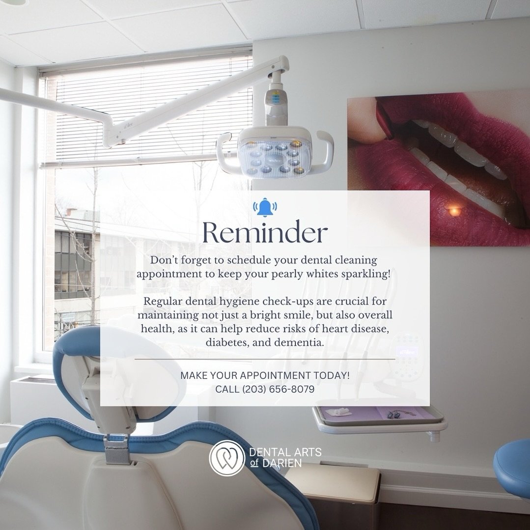Don&rsquo;t forget to schedule your dental cleaning  appointment to keep your pearly whites sparkling! 
⠀⠀⠀⠀⠀⠀⠀⠀⠀
Regular dental hygiene check-ups are crucial for maintaining not just a bright smile, but also overall health, as it can help reduce ris