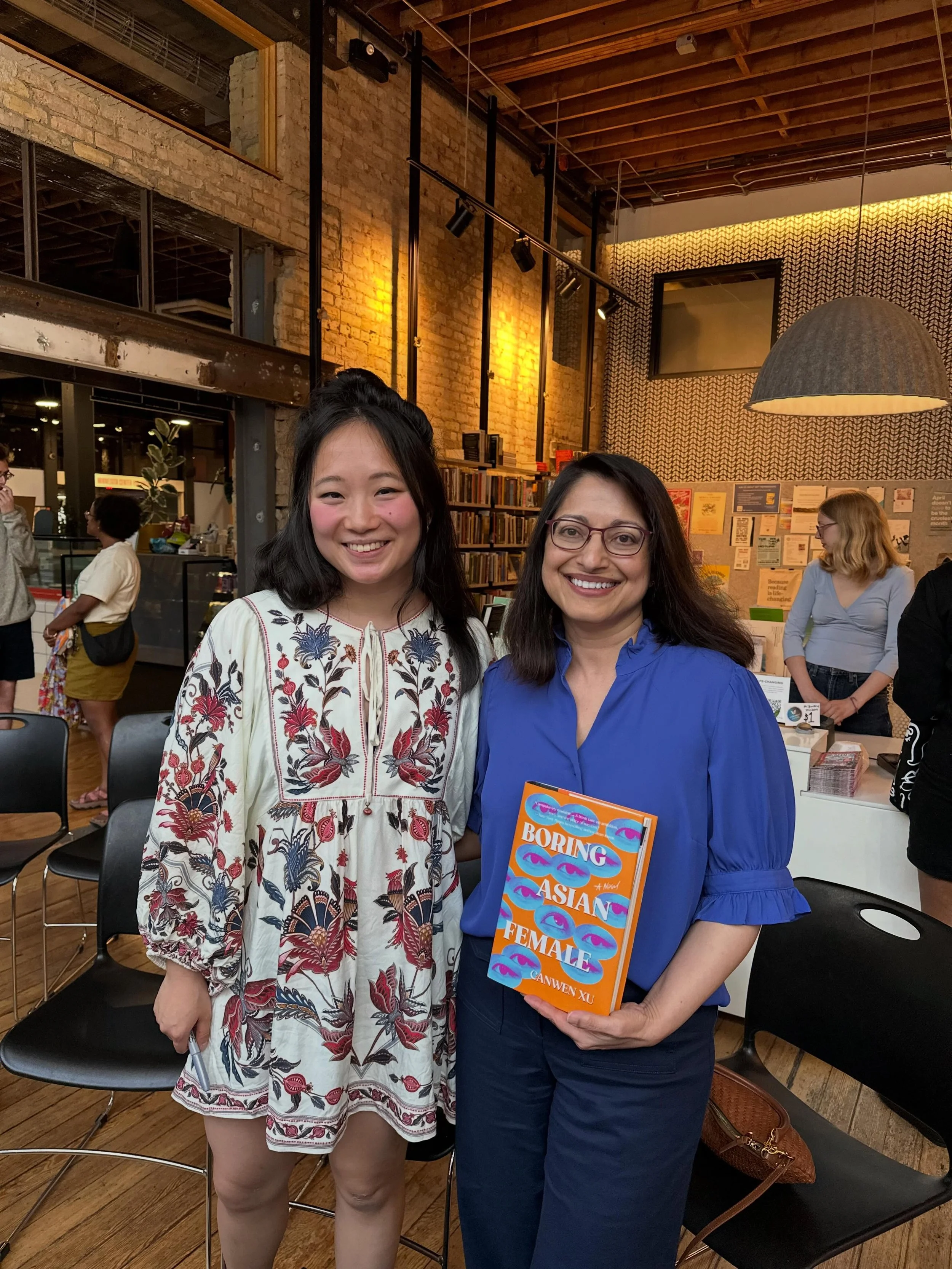 Congratulations @canwen.xu! It was such a joy to be in conversation with you @milkweed_books 🧡 Can&rsquo;t wait for readers to devour BORING ASIAN FEMALE like I did, a completely addictive read and relatable in so many ways&hellip; except of course,