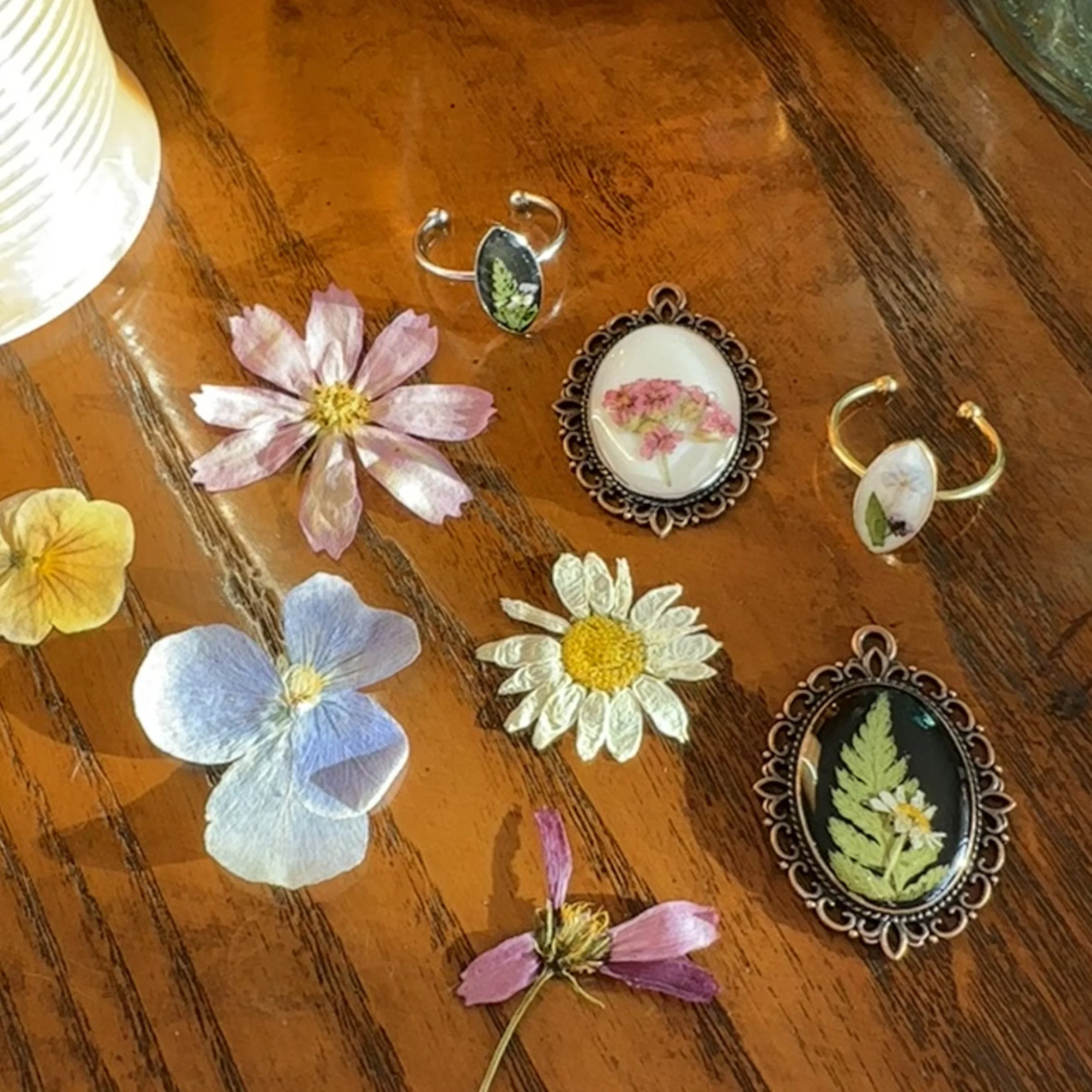 Resin Rings + Pendants