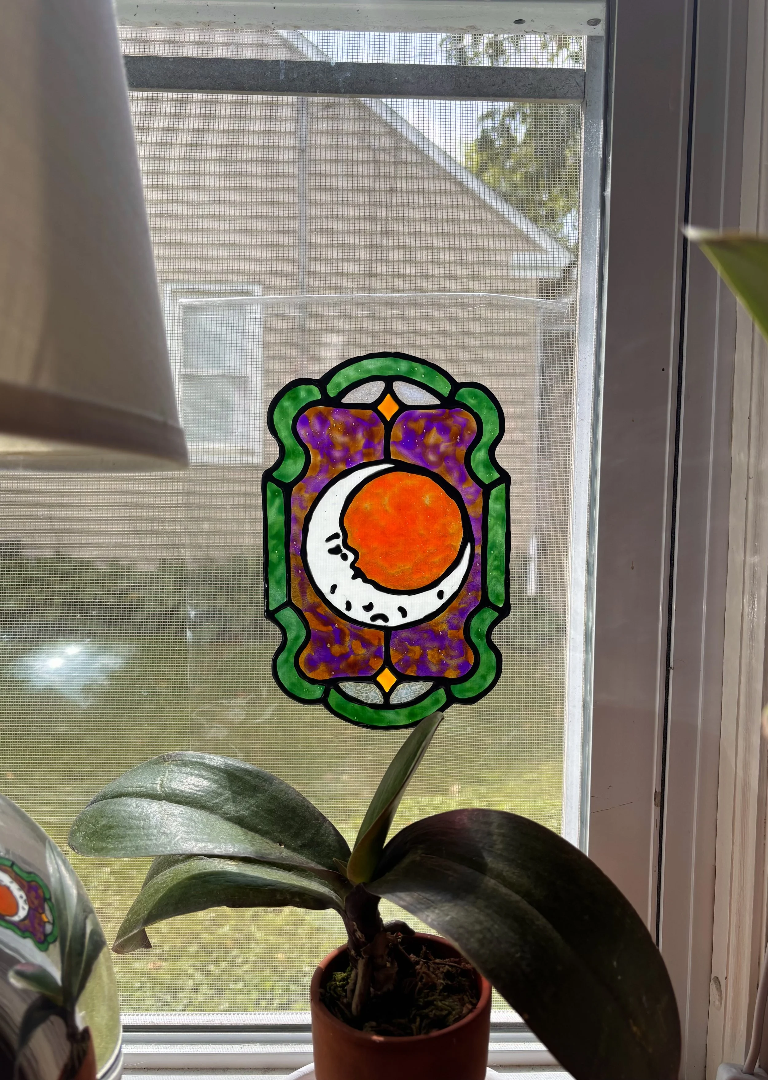 Spooky Stained Glass Window Clings