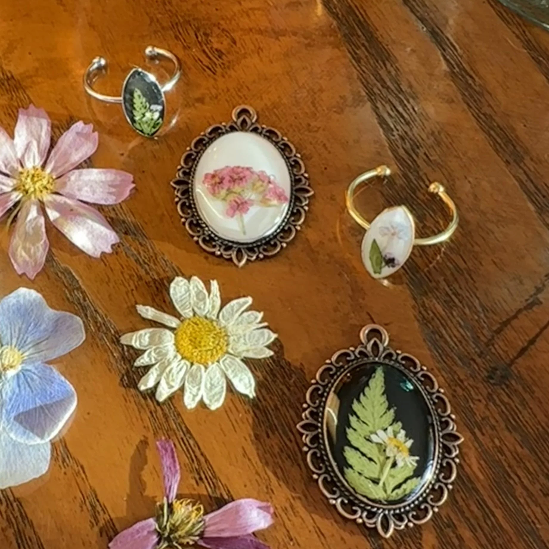 Resin Rings + Pendants 