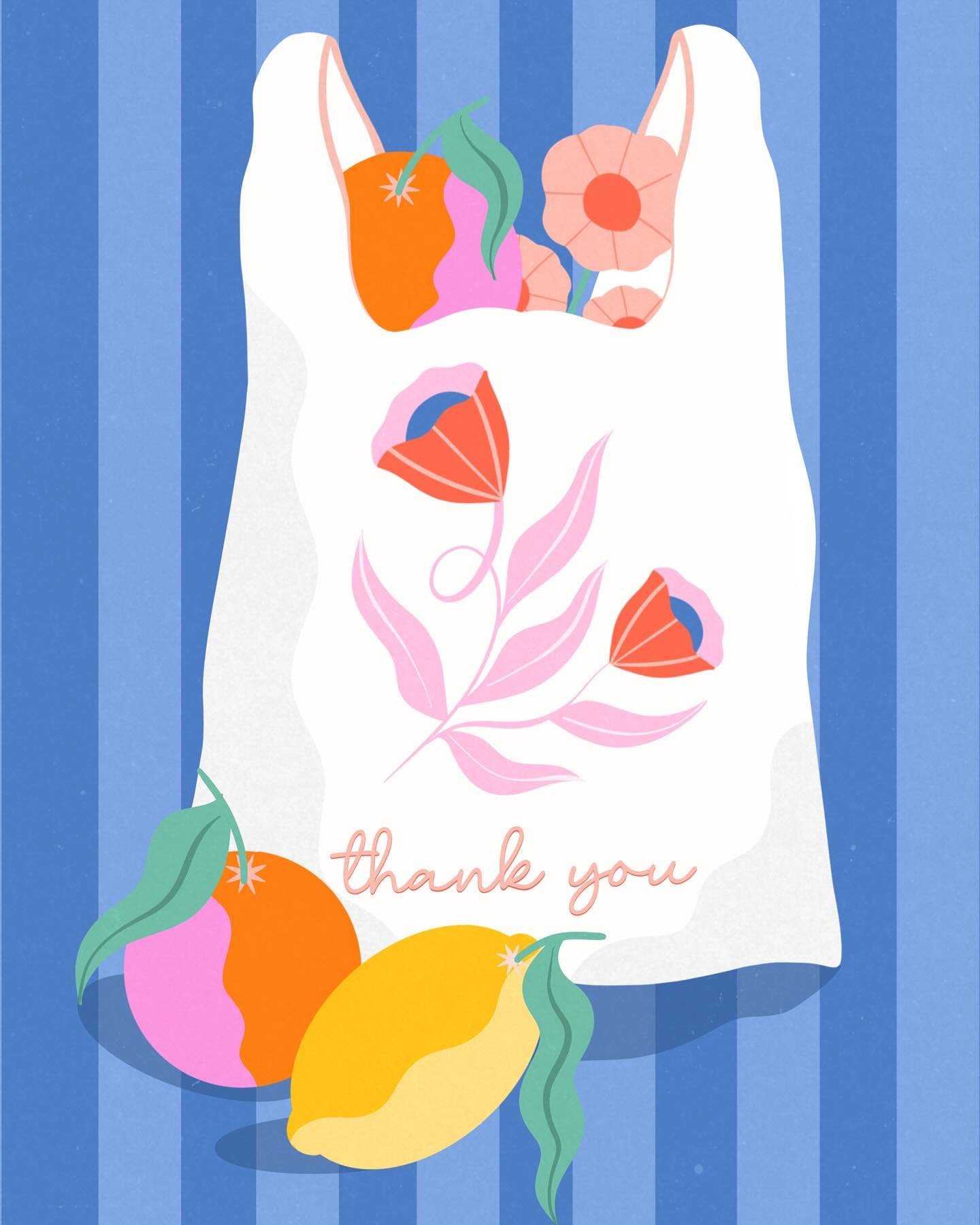 Happy Friday! Here is a new fruit market shopping bag illustration in a vibrant colour palette that I&rsquo;m loving!
.
.
.
.
.
.
#fruitmarket #foodart #foodillustration #foodillustrator #theydrawandcook #freelanceillustrator #greetingscard #artlicen