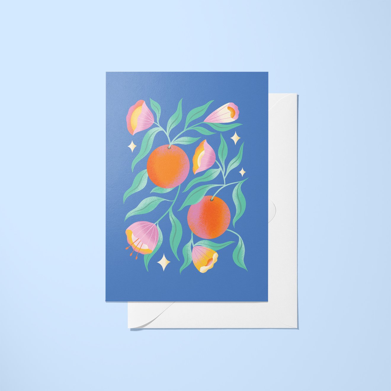 Flowers and Fruit A6 Art Card