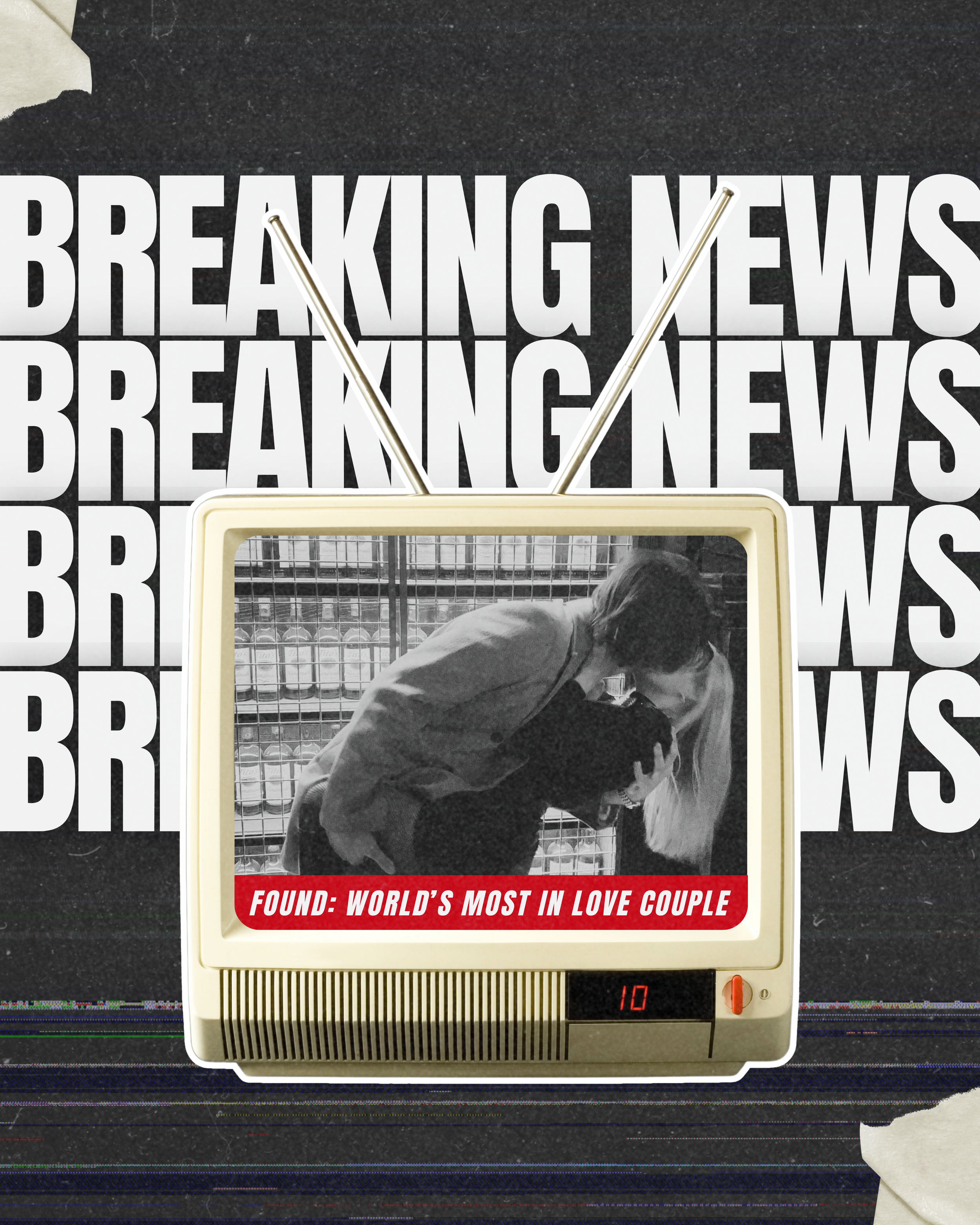 lovers on screen art print