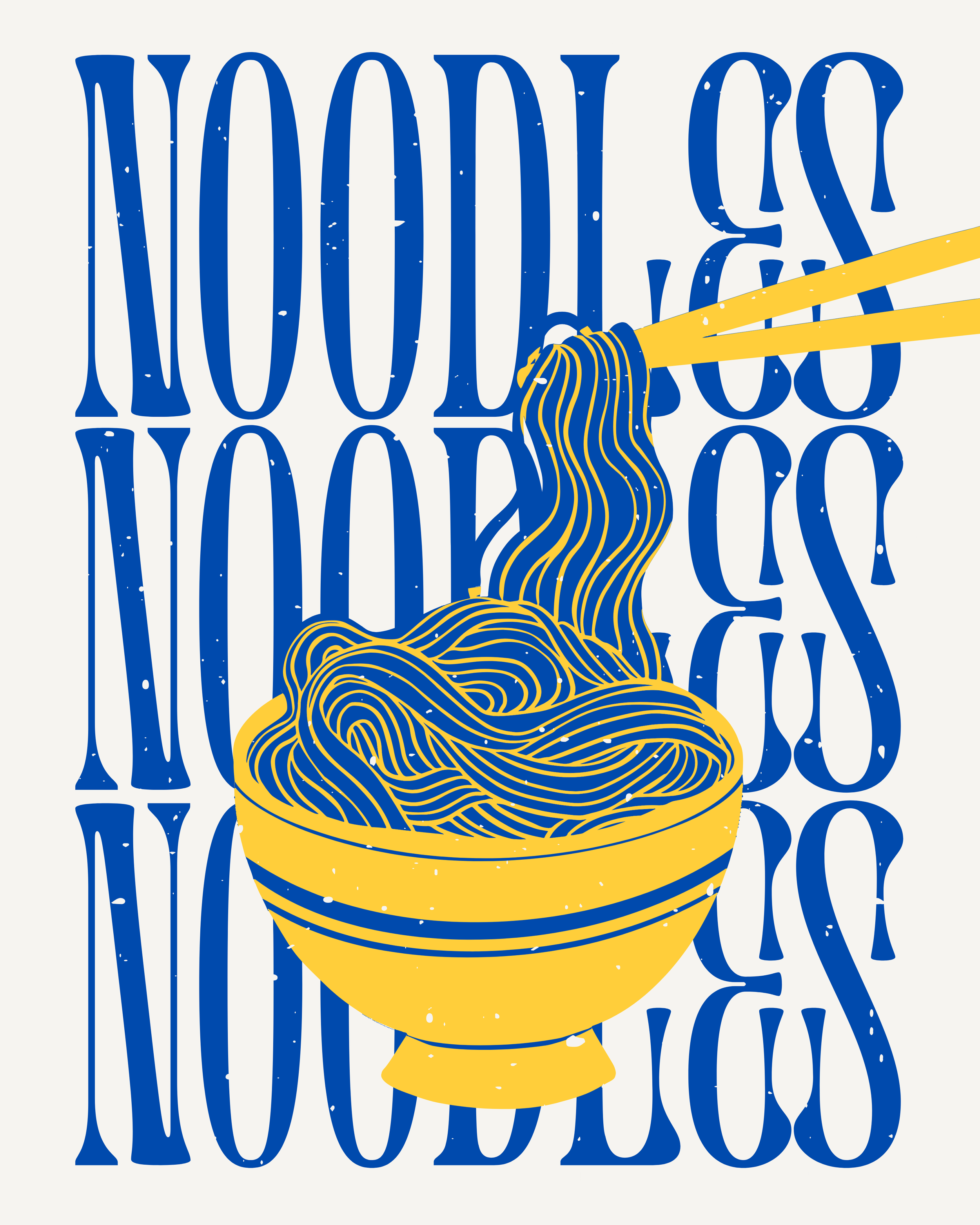 noodles art print