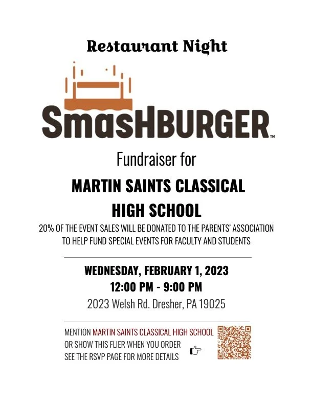 Restaurant Night Smashburger — Martin Saints Classical High School A