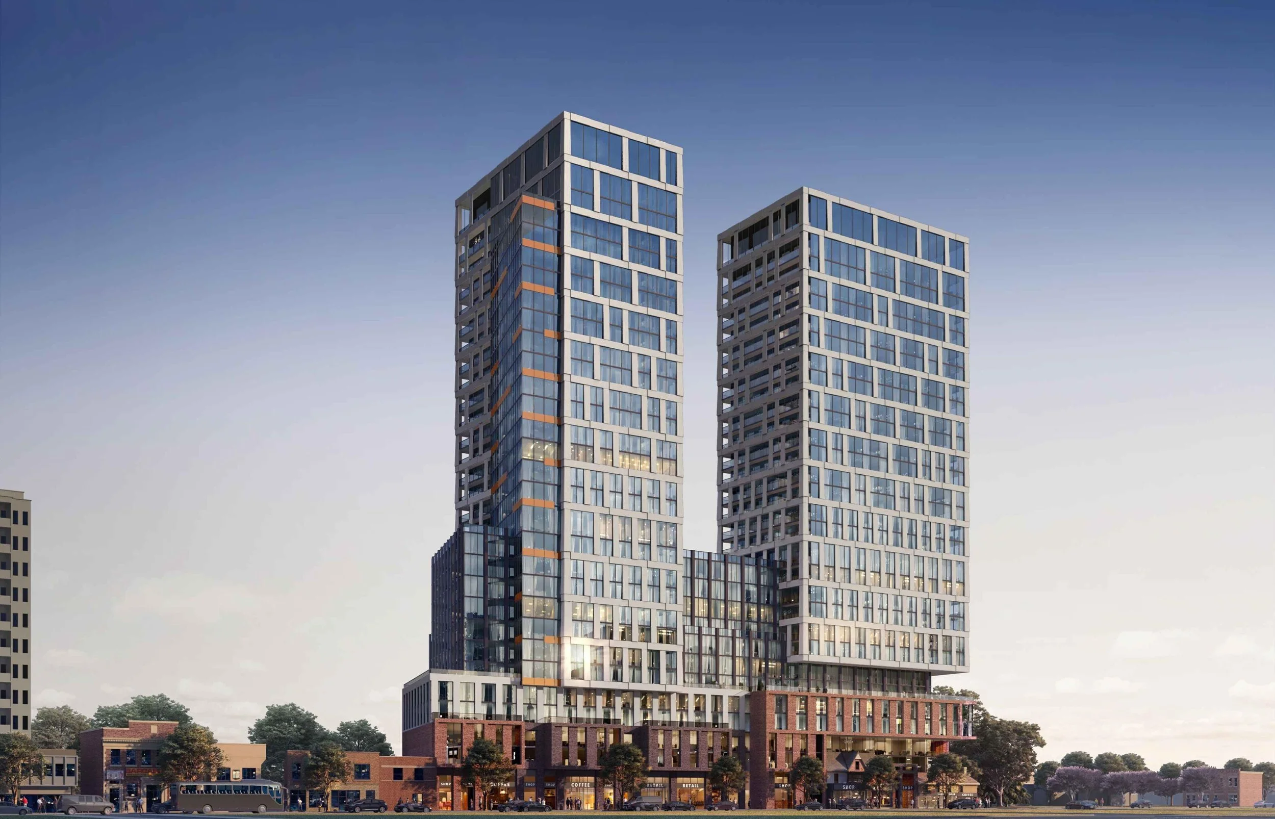 Exterior building image of condos at Weston & Lawrence