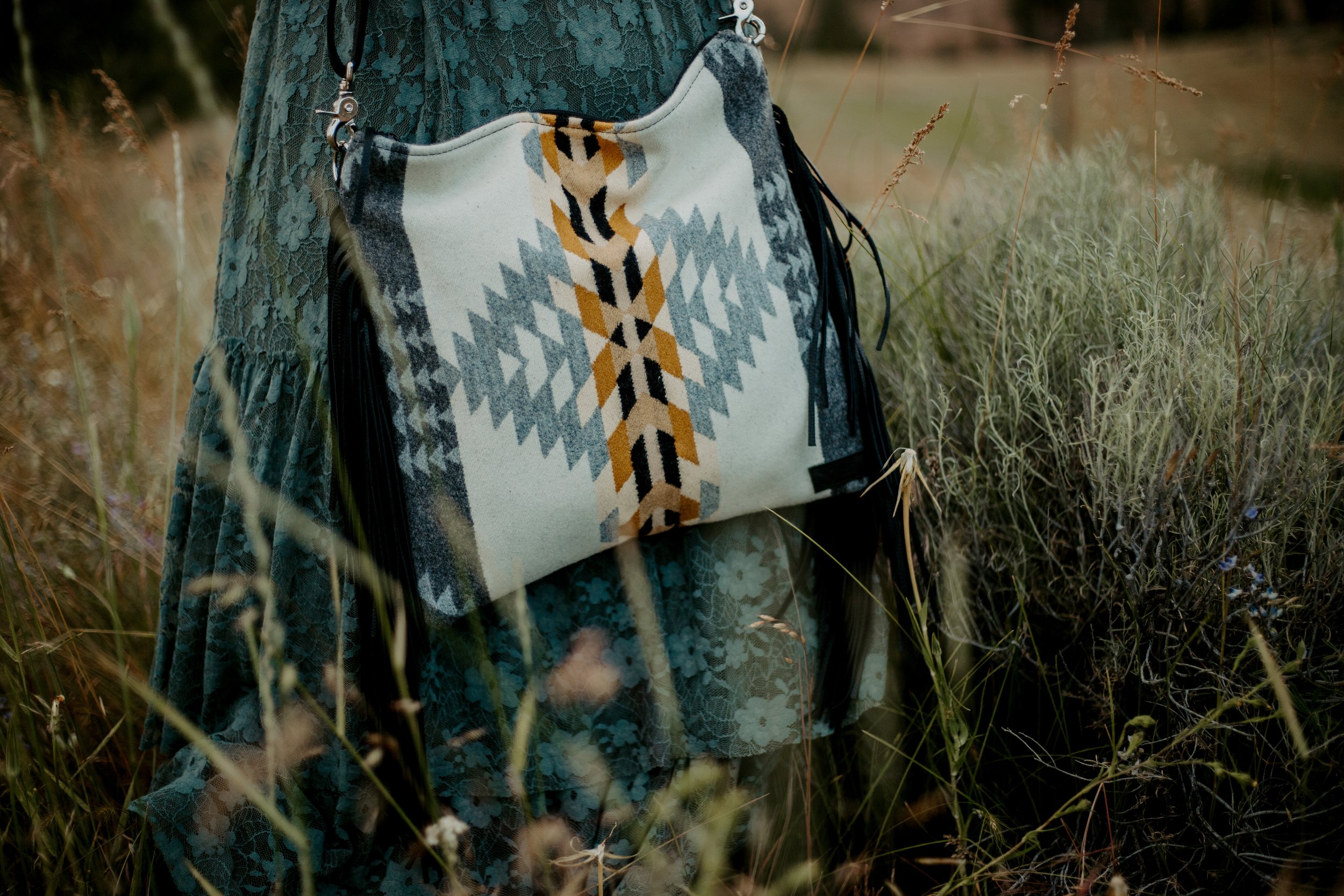 Buy Hand Crafted Leather Fringe Bohemian Cross Body Bag ~ Western Fringe Bag,  made to order from Resplendent Leather