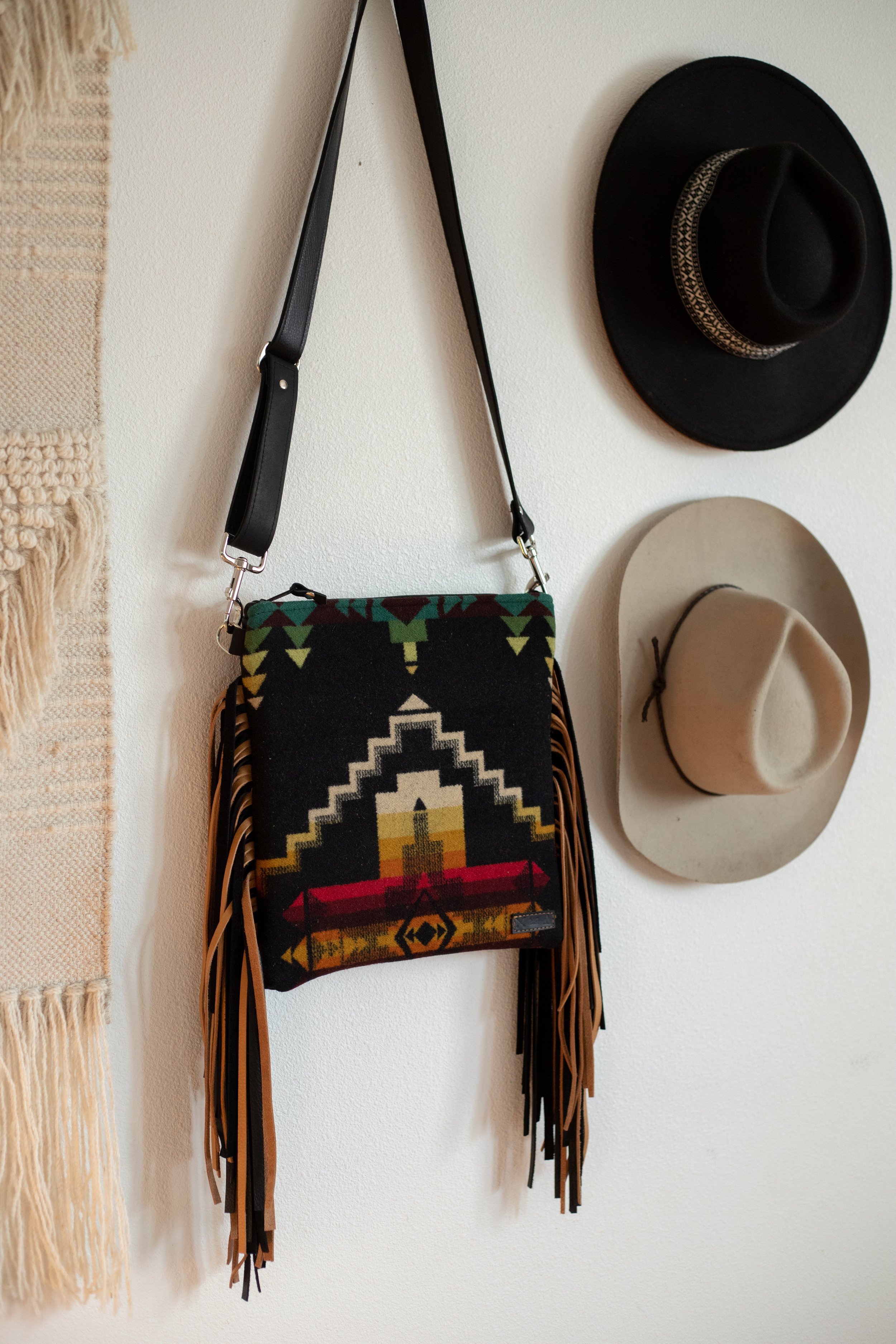 Custom Reserved Bag - Kisha -  Large Western Fringe Purse in Four Corners Pendleton Wool