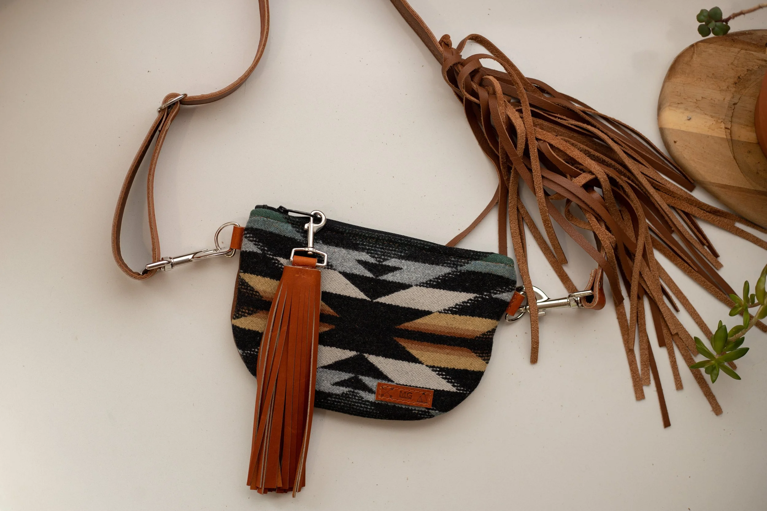 Reserved Custom Listing - Kylie - Rodeo Bag in Wyeth Trail Pendleton Wool with Fringe Strap
