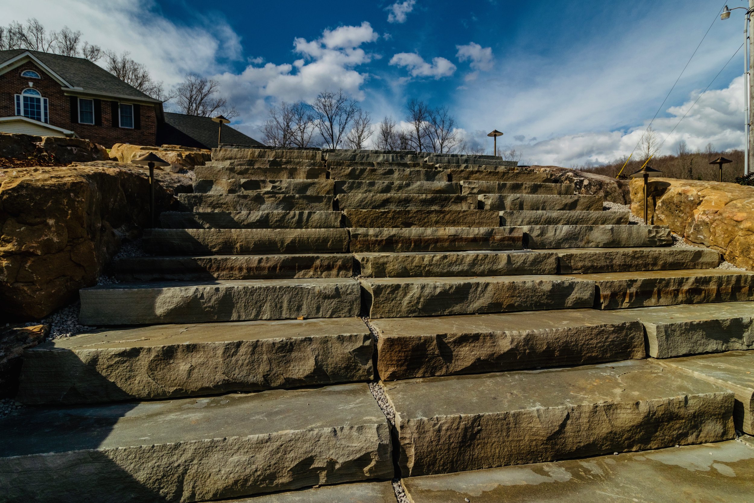 Steps and retaining wall in Spring Hill TN