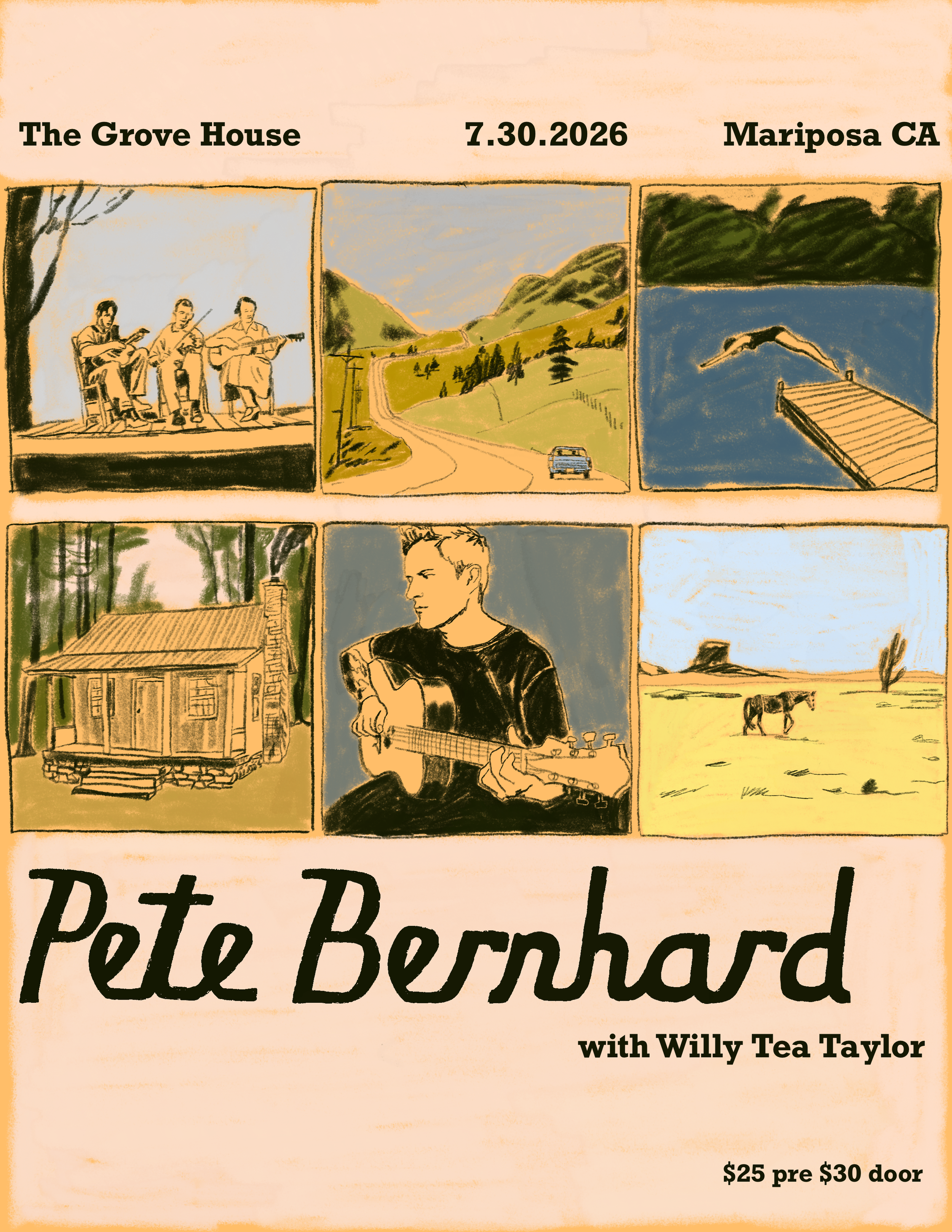 Pete Bernhard   W/ opener Willy Tea Taylor 