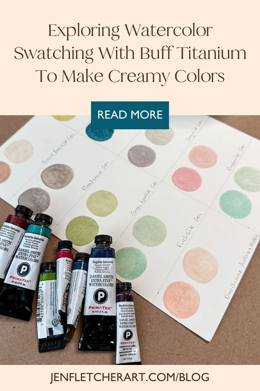 Exploring Watercolor Swatching With Buff Titanium To Make Creamy Colors