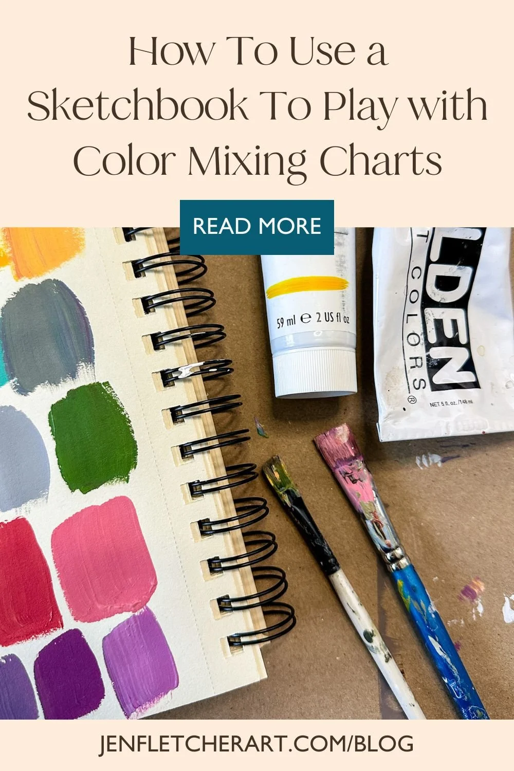 How To Use a Sketchbook To Play with Color Mixing Charts