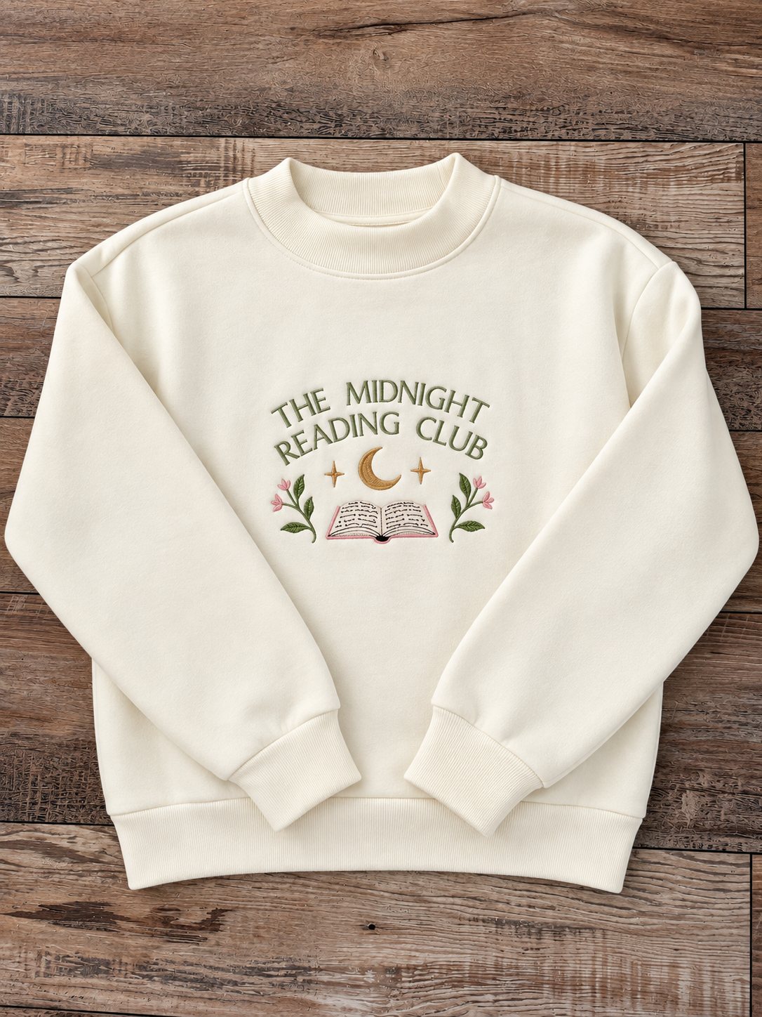 The Midnight Reading Club Embroidered Sweatshirt