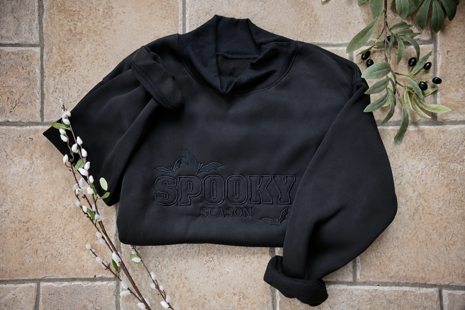 "Spooky Season" - Wide Neck Oversized Sweatshirt