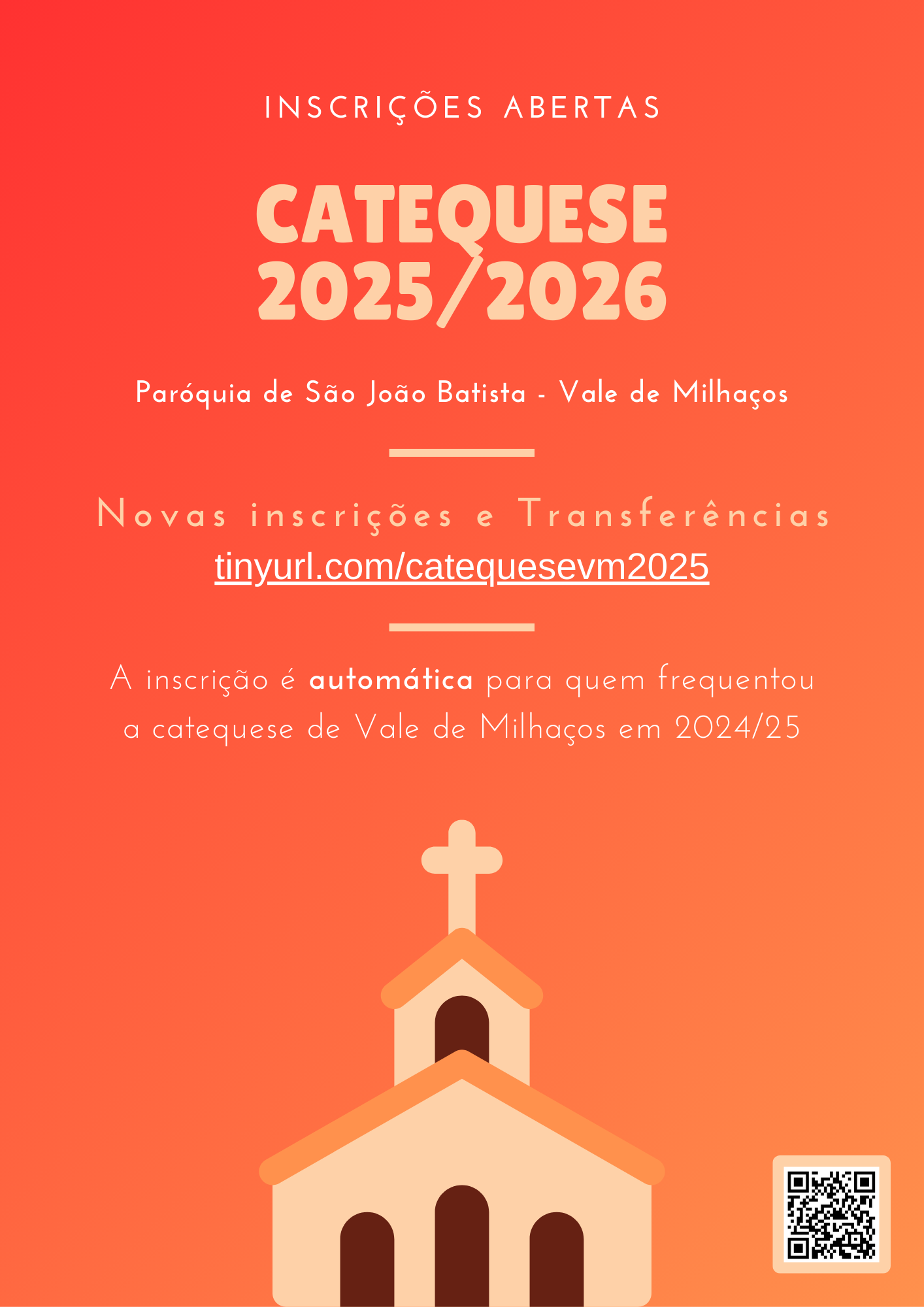 Inscrições Catequese 2025/26
