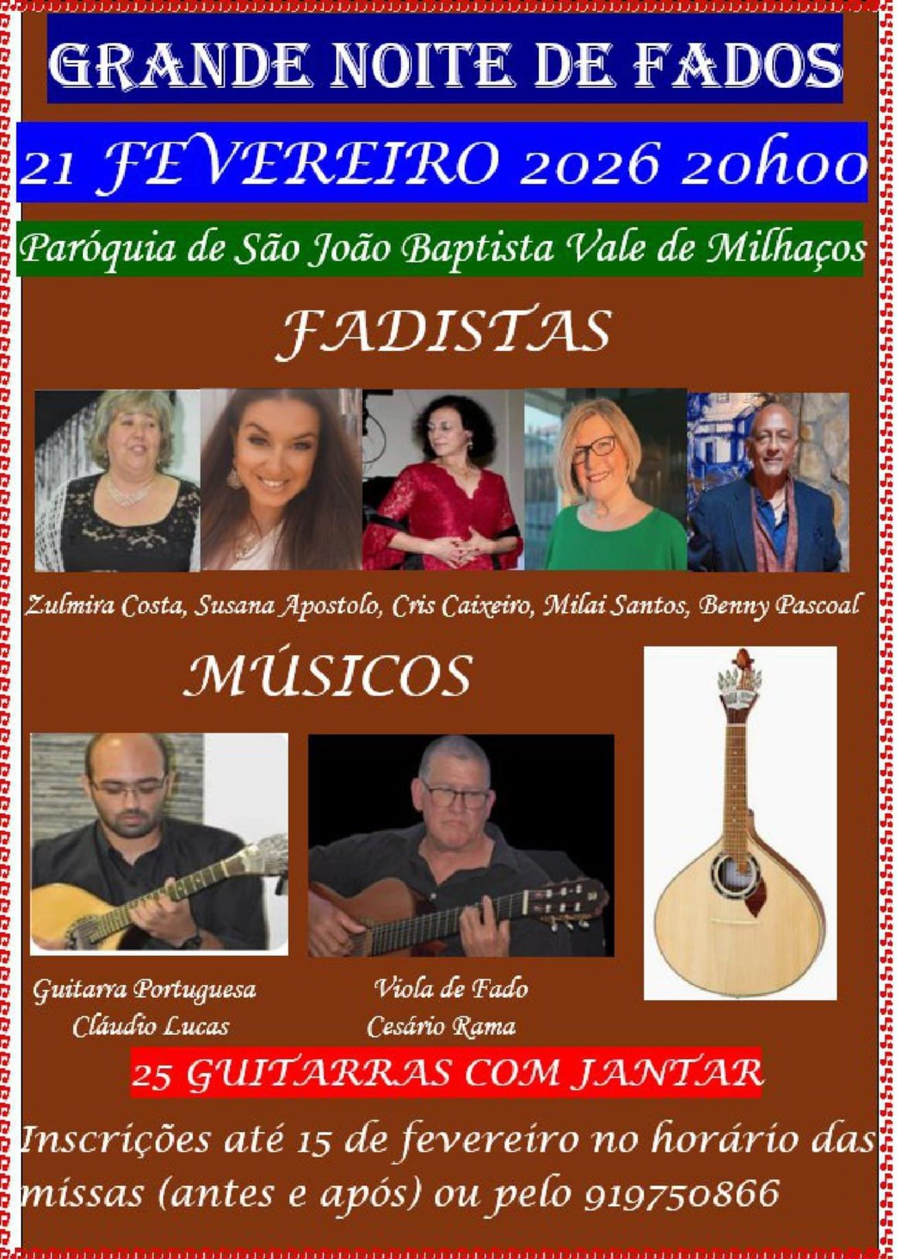 Noite de Fados - 21 de Feveiro às 20h