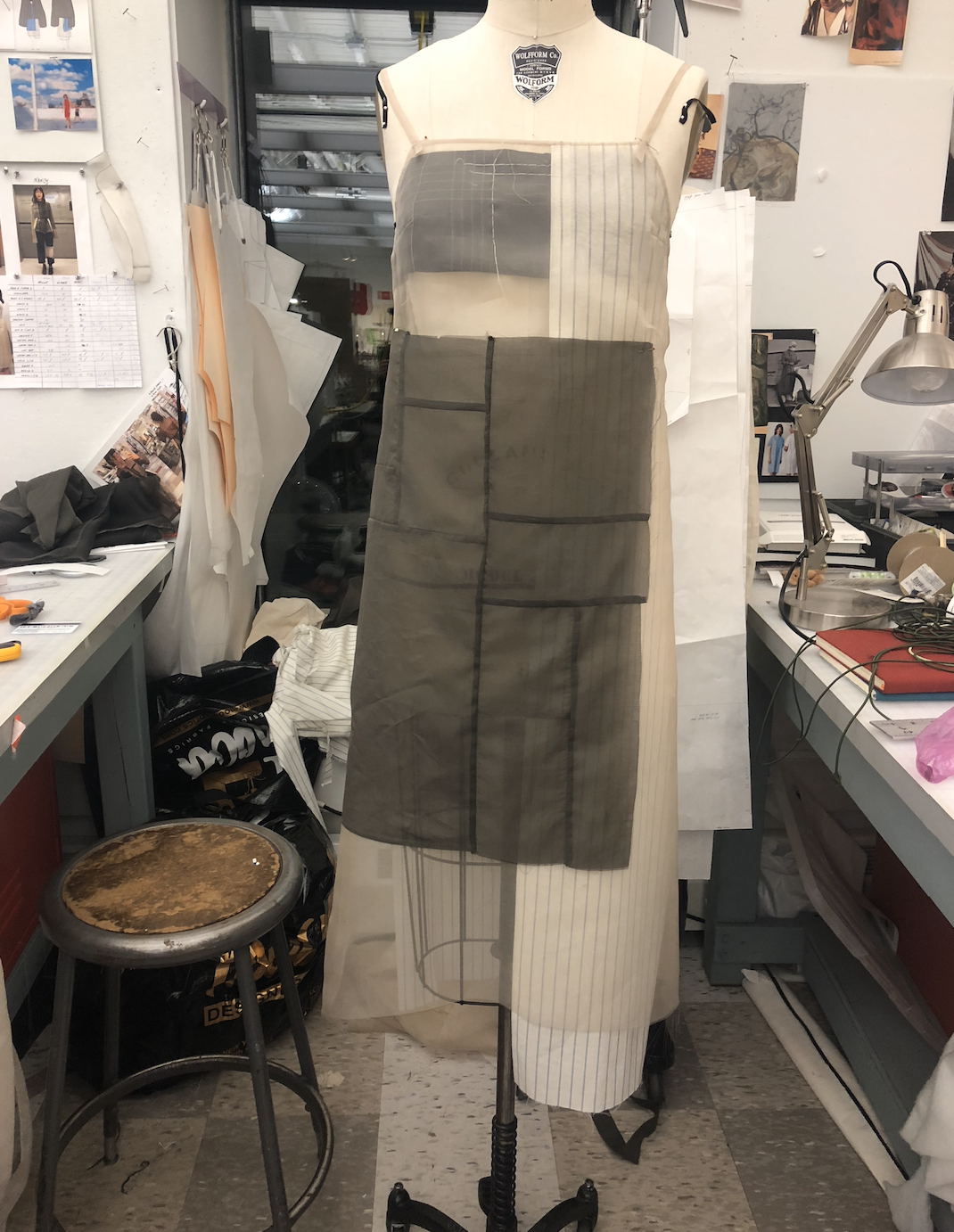 deconstructed slip dress final muslin