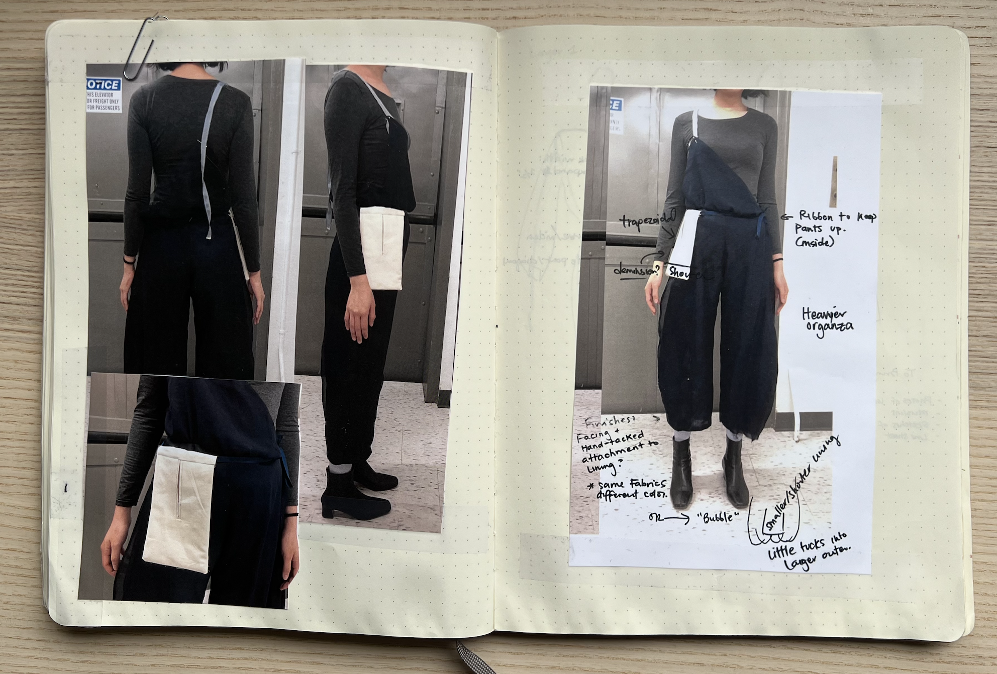 asymmetrical over-alls muslin