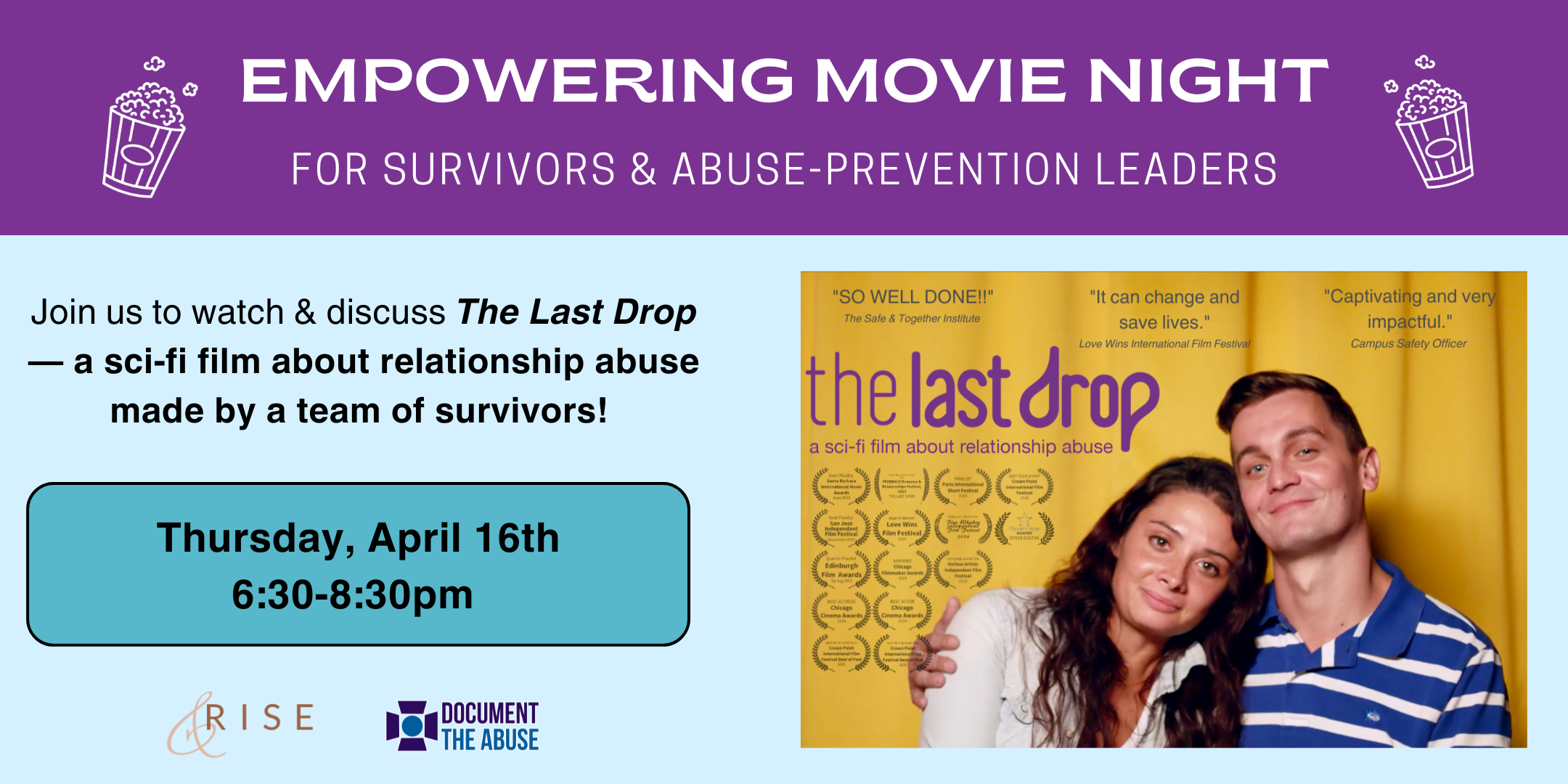 Empowering Movie Night: for Survivors & Abuse-Prevention Leaders