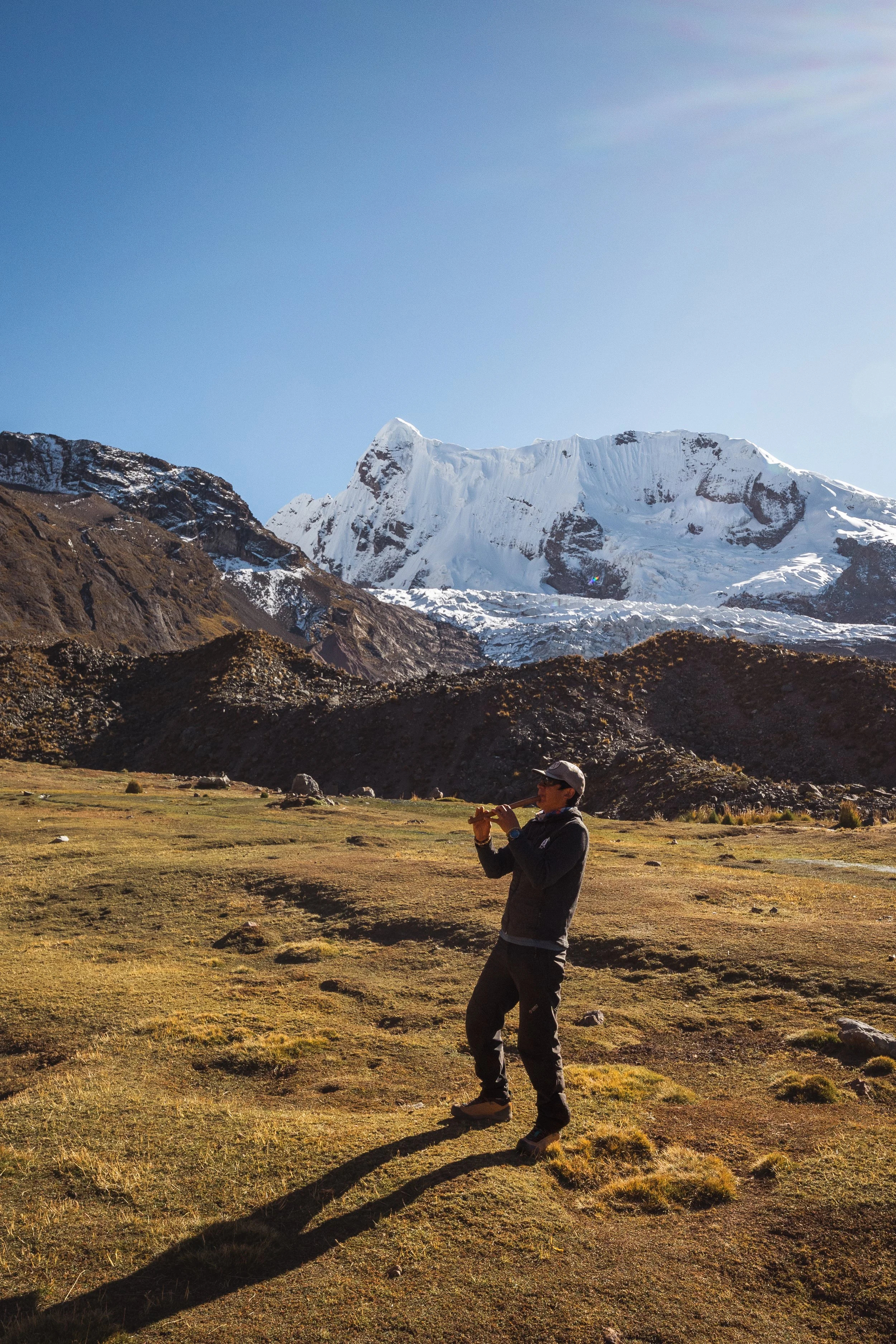 Marco playing 'El Cóndor Pasa' on his flute
