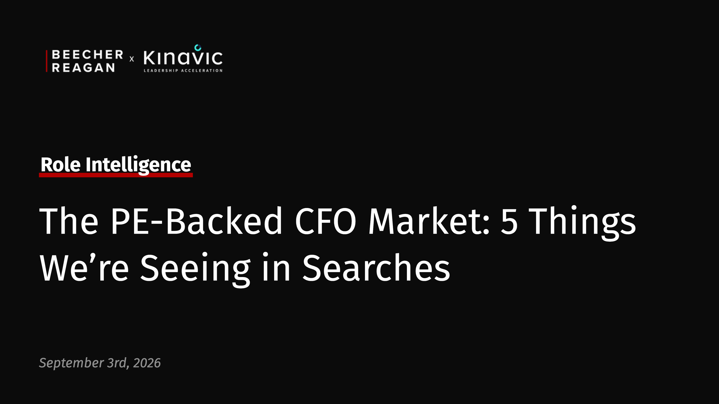 The PE-Backed CFO Market: 5 Things We’re Seeing in Searches
