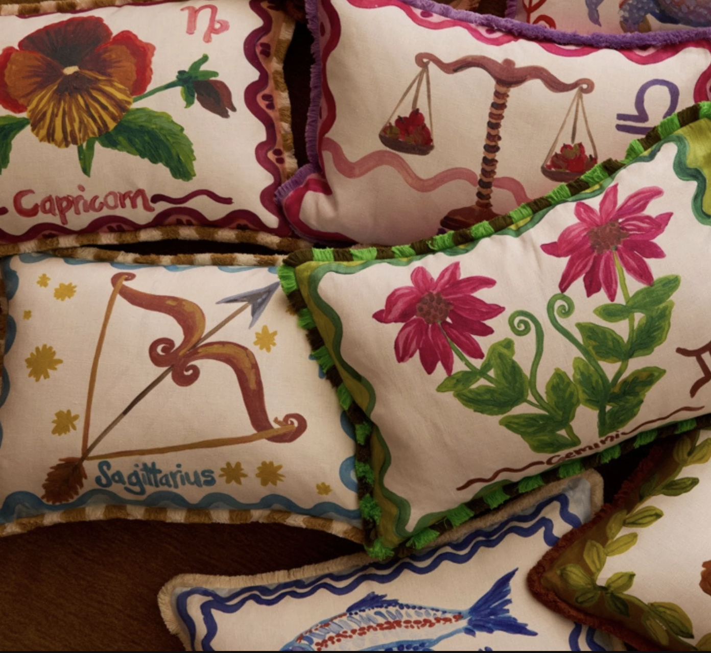 Astrology themed cushions